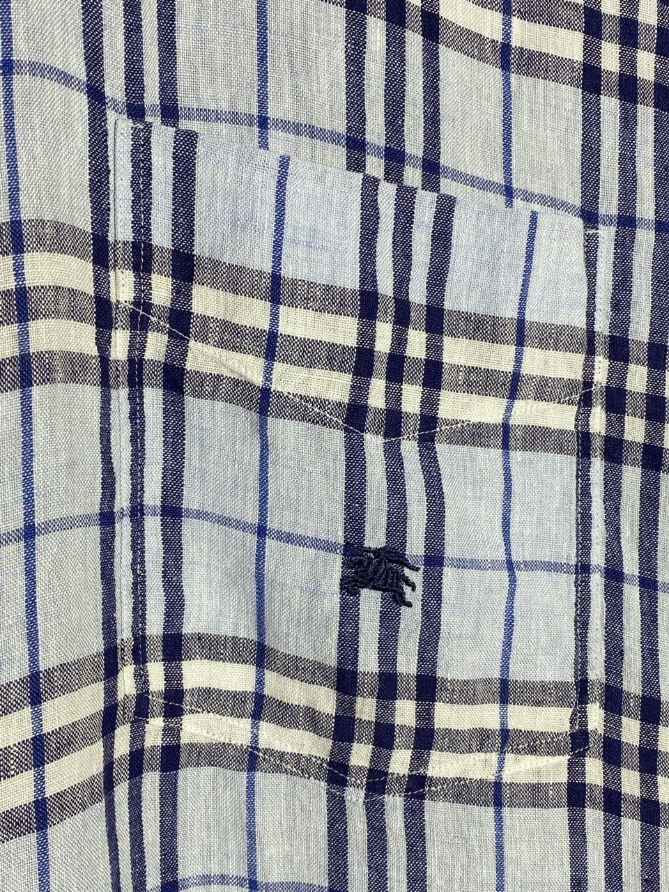 Burberry Burberry London All Over Checked Linen Shirt Rare Item Size US L / EU 52-54 / 3 - 7 Thumbnail