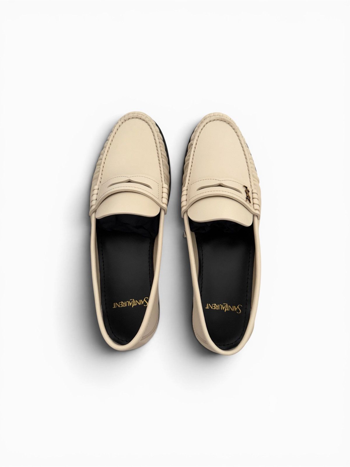Saint Laurent Paris Saint Laurent YSL Smooth leather loafers Size US 9.5 / IT 39.5 - 7 Thumbnail