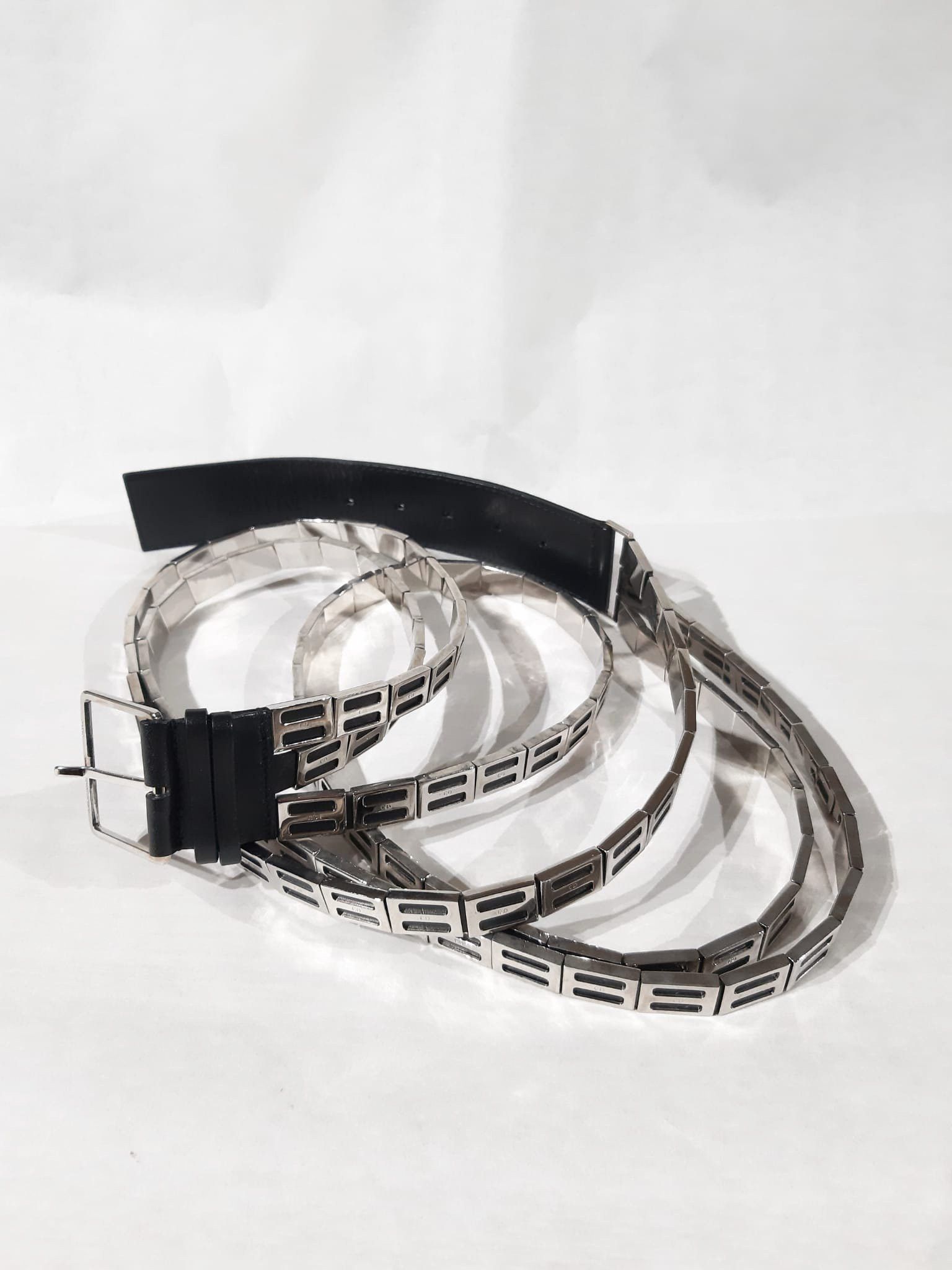 小物 Dior Homme 00s l Chain Leather Belt Dior Homme 00s Metal Chain Leather Belt