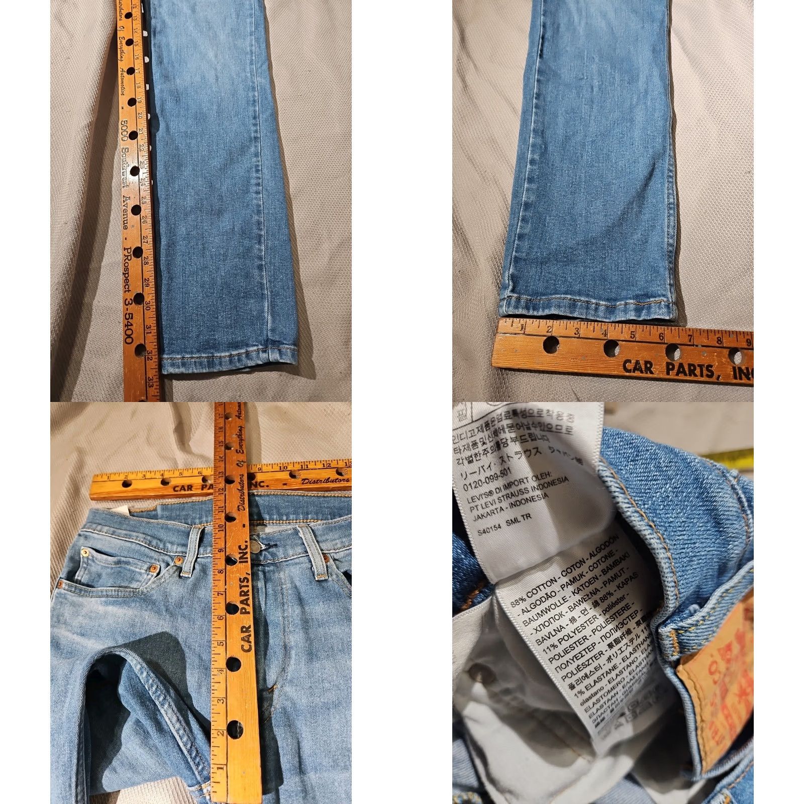 Levi's Levi'S 511 Jeans Mens 34x34 Blue Slim Fit Straight Pants Casual Denim Western - Pre-Owned - In Excellent Condition - Measurements Included Size US 34 / EU 50 - 8 Thumbnail