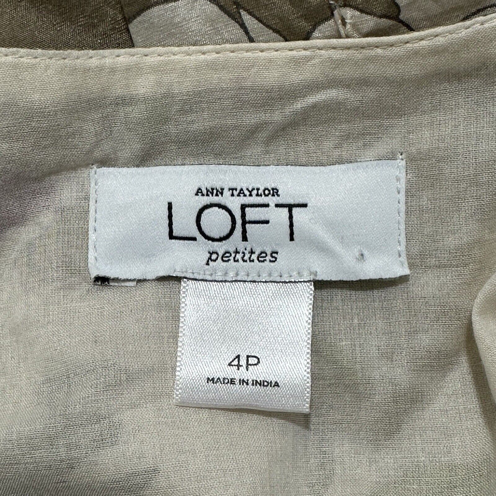 Loft Ann Taylor LOFT 4P Silk Floral A-Line Empire Waist Dress Size S / US 4 / IT 40 - 3 Thumbnail