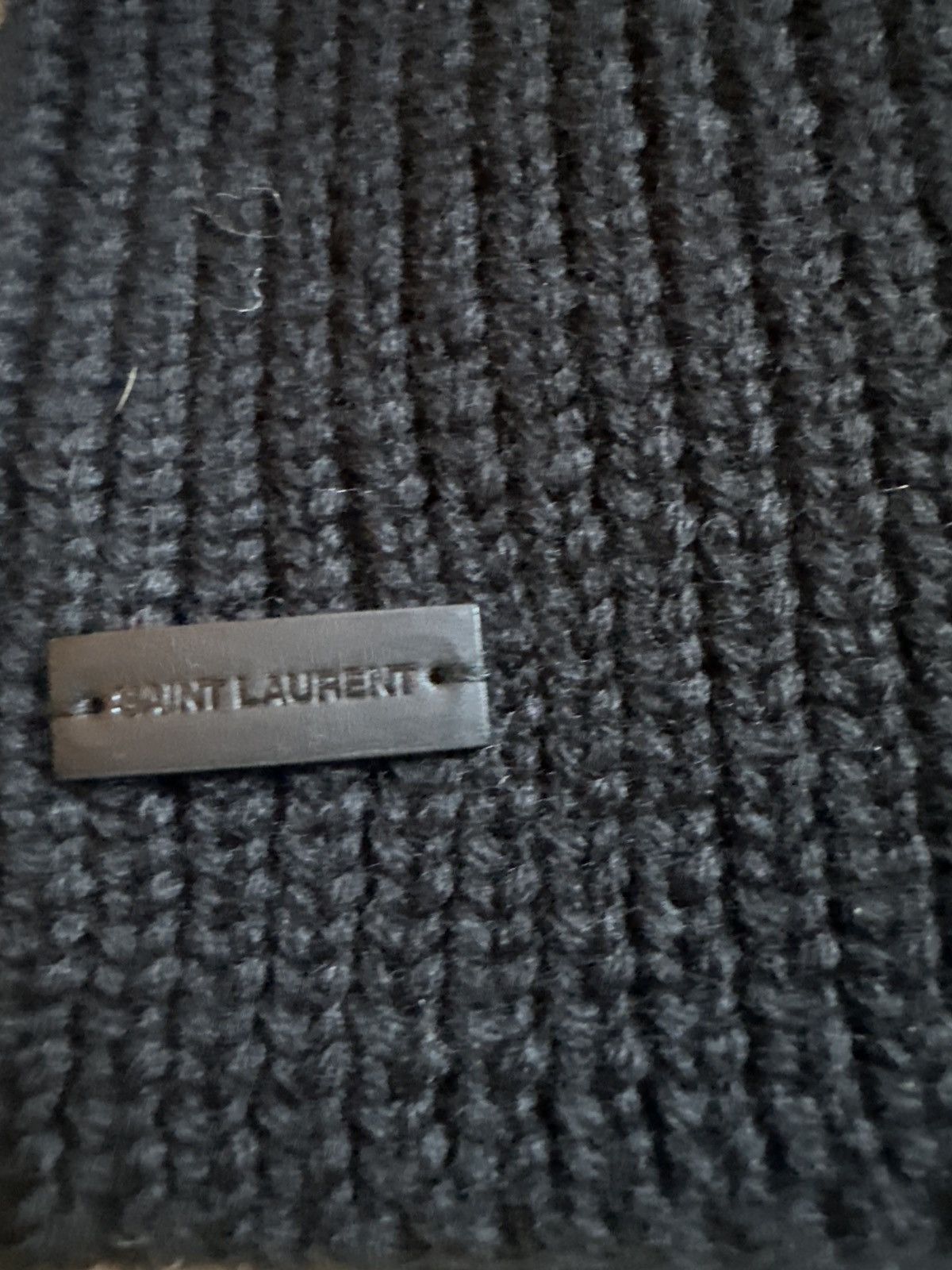 Saint Laurent Paris 🖤🖤Large Ribbed Balaclava in Wool🖤🖤 Size ONE SIZE - 3 Thumbnail
