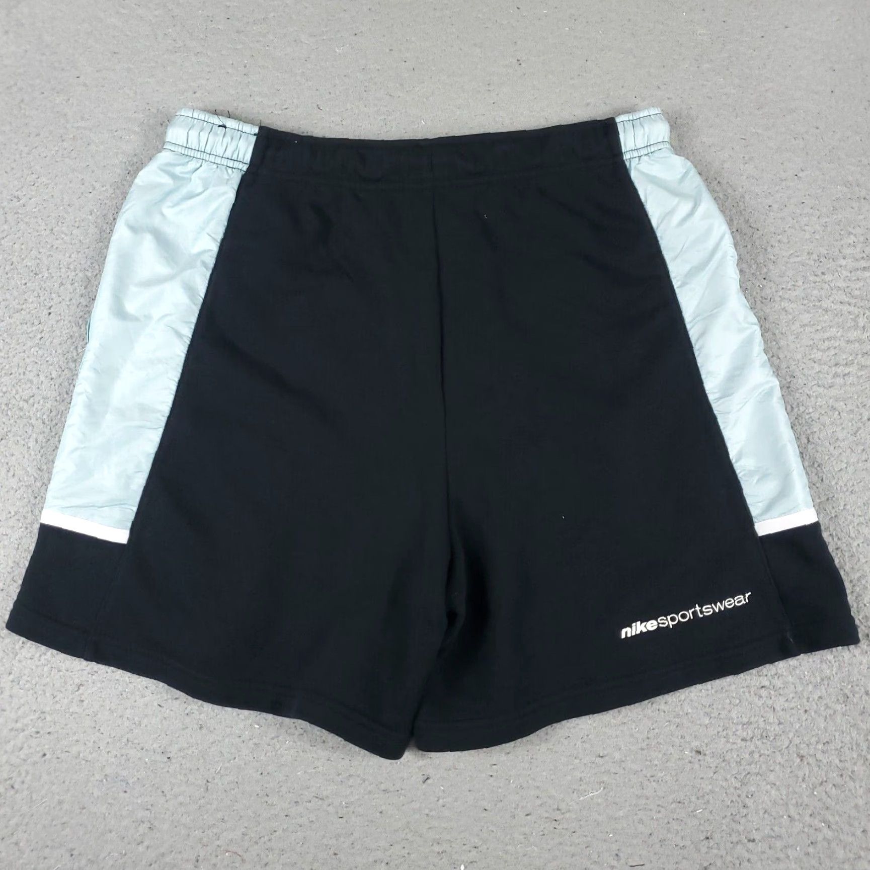 Nike Nike Shorts Women Medium Black Blue Swoosh Dri Fit Track Running Active Ladies Size 32" / US 10 / IT 46 - 6 Thumbnail
