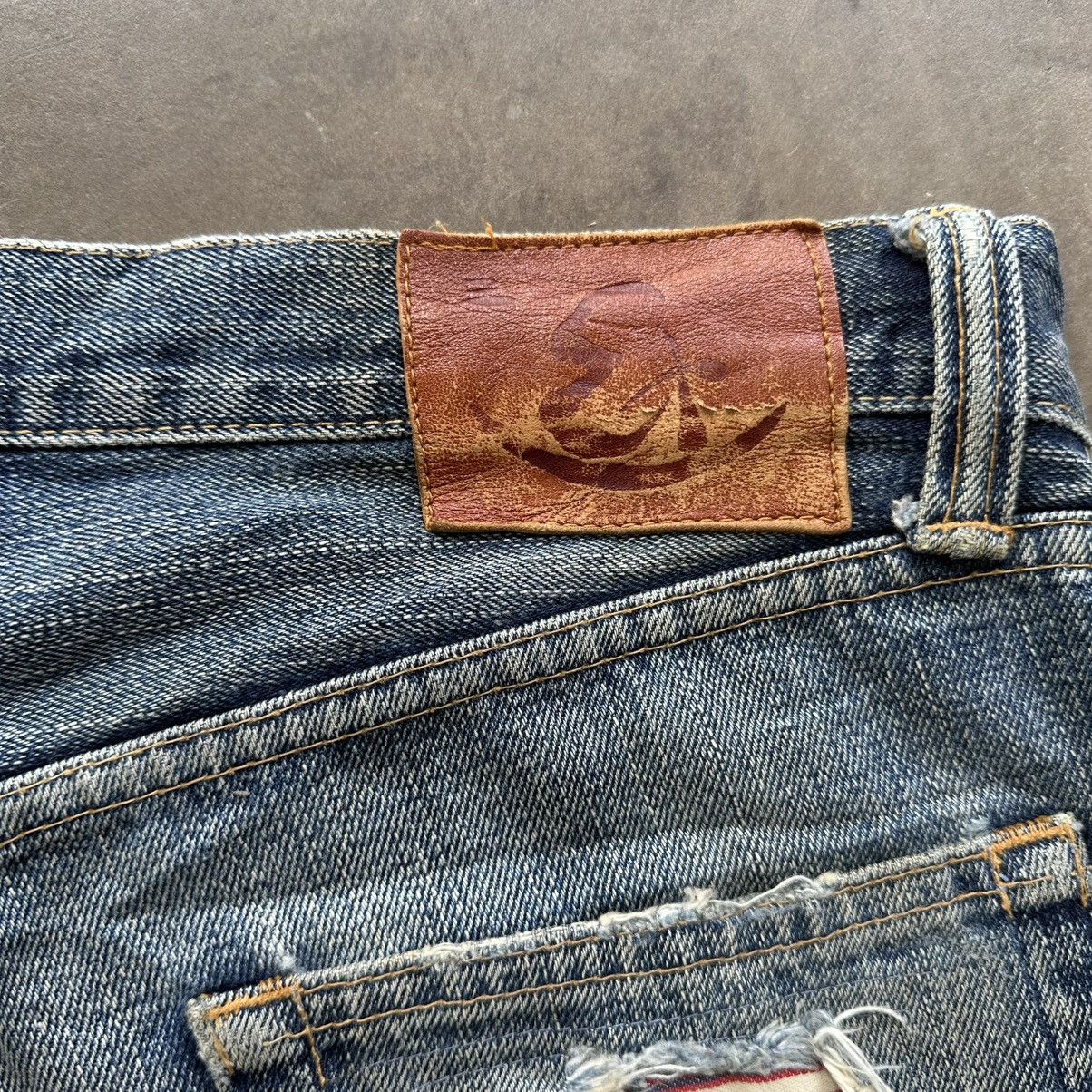 If Six Was Nine Vintage Japanese Distressed Faded Denim Jean Pant W33 Size US 33 - 13 Thumbnail