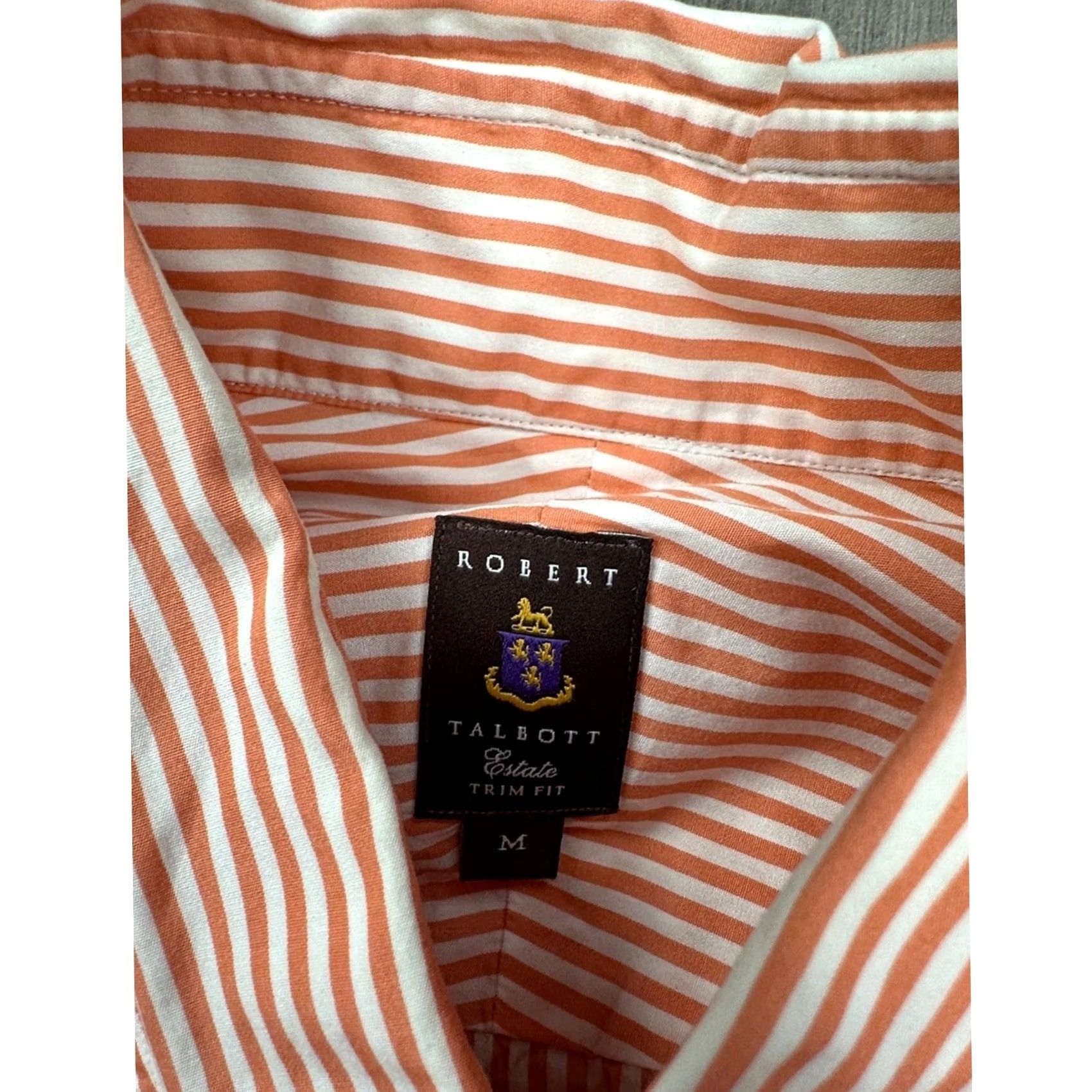 Robert Talbott Robert Talbott Estate Striped Long Sleeve Button Down Shirt Medium Men Orange Size US M / EU 48-50 / 2 - 6 Thumbnail