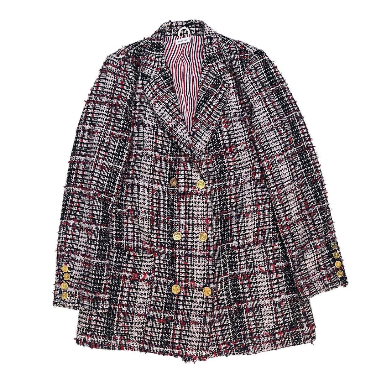 Thom Browne Thom Browne Red Prince of Wales Tweed Sack Blazer Size 36 Size US S / EU 44-46 / 1 - 3 Thumbnail