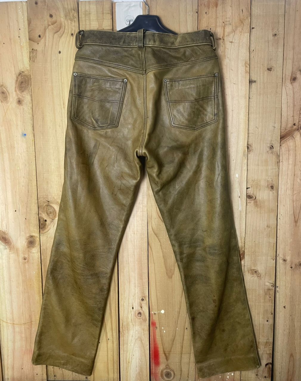 Designer × Genuine Leather × Vintage Vintage R.B.C Roadmaster Denim Leather Pants Size US 31 - 4 Thumbnail