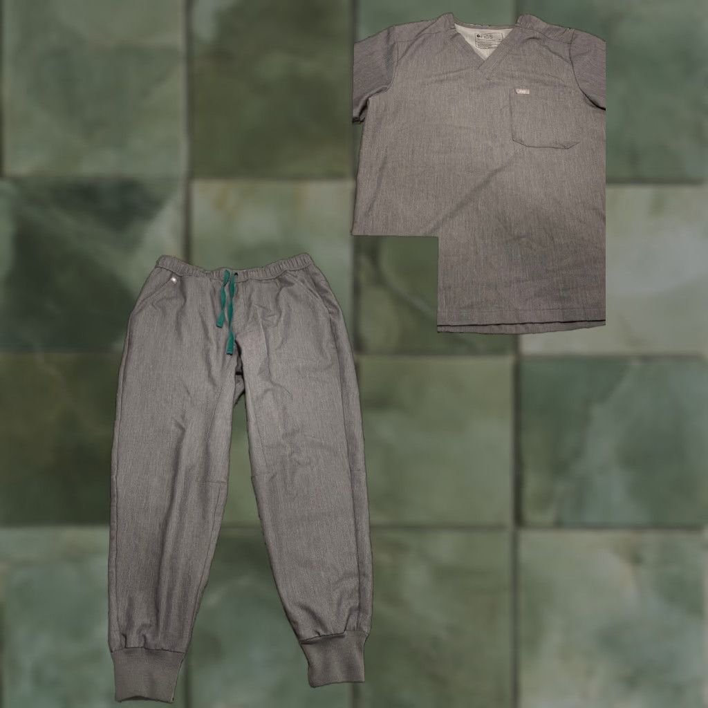 Vintage VINTAGE FIGS MXXSW2004 S Gray Medical Scrubs Joggers Pants & Shirt Size US M / EU 48-50 / 2 - 1 Thumbnail