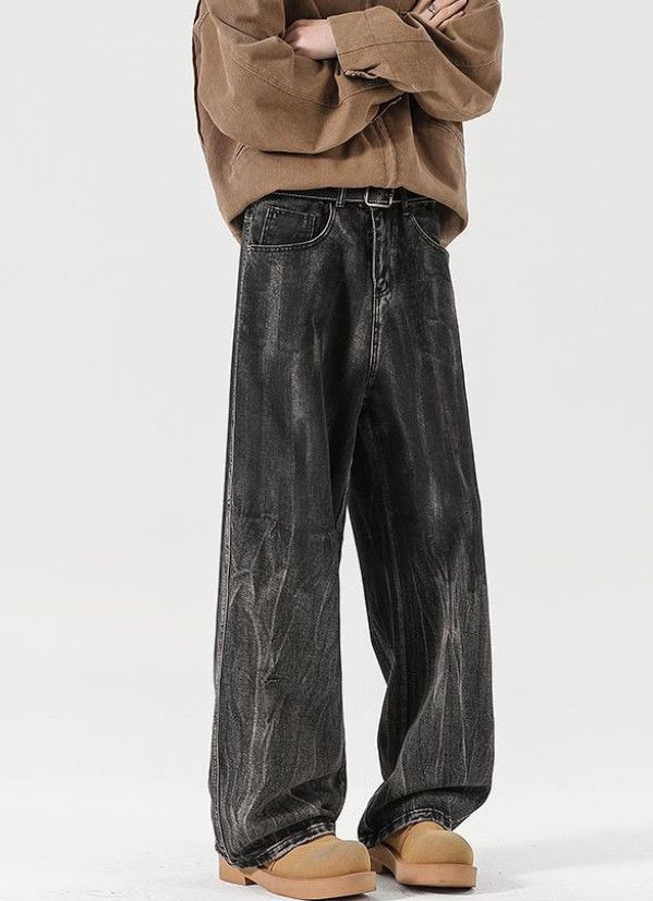 Japanese Brand American high street tie-dye baggy wide-leg jeans for men Size US 32 / EU 48 - 2 Thumbnail