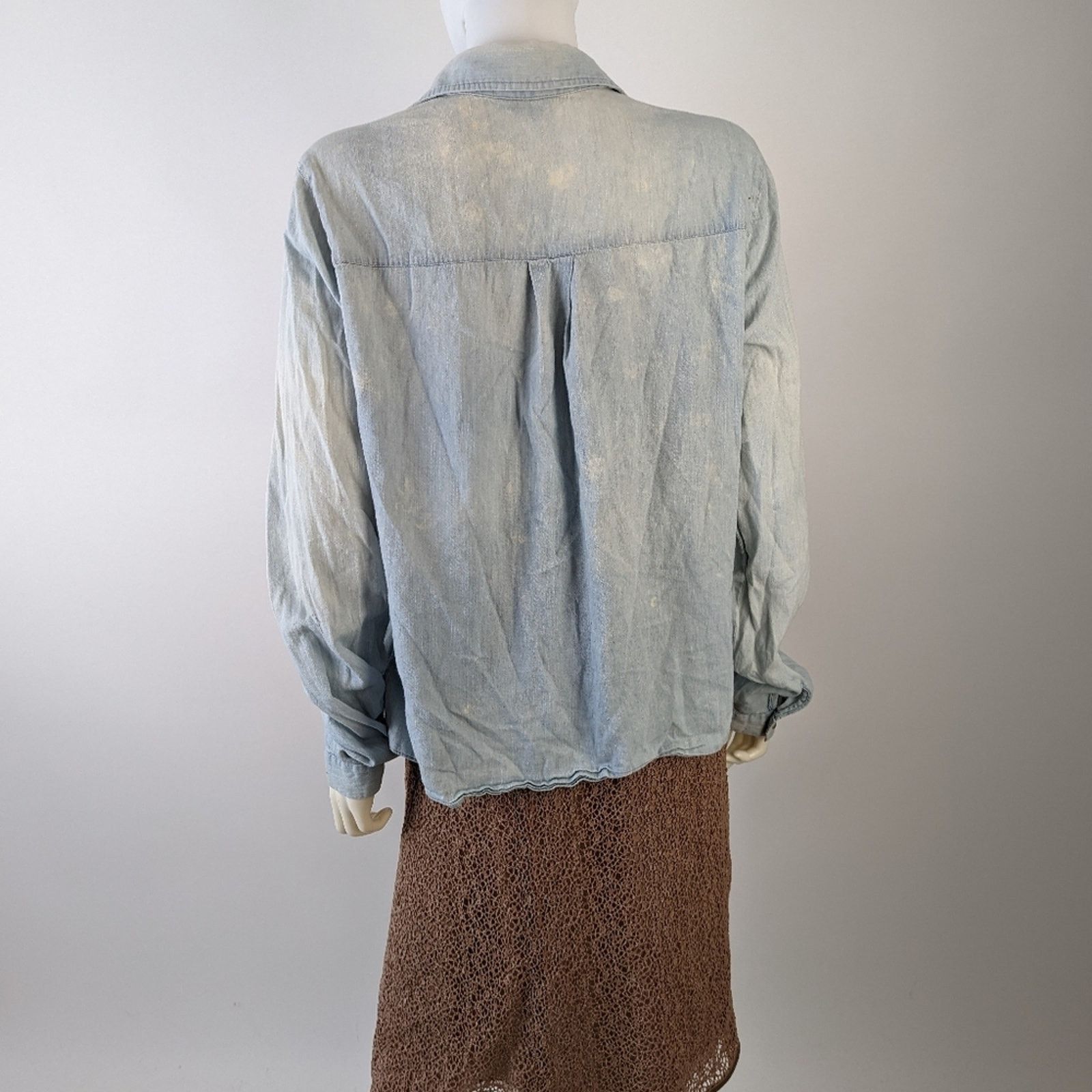 Guess Guess Acid Washed Button Front Jean Shirt L Size L / US 10 / IT 46 - 7 Thumbnail
