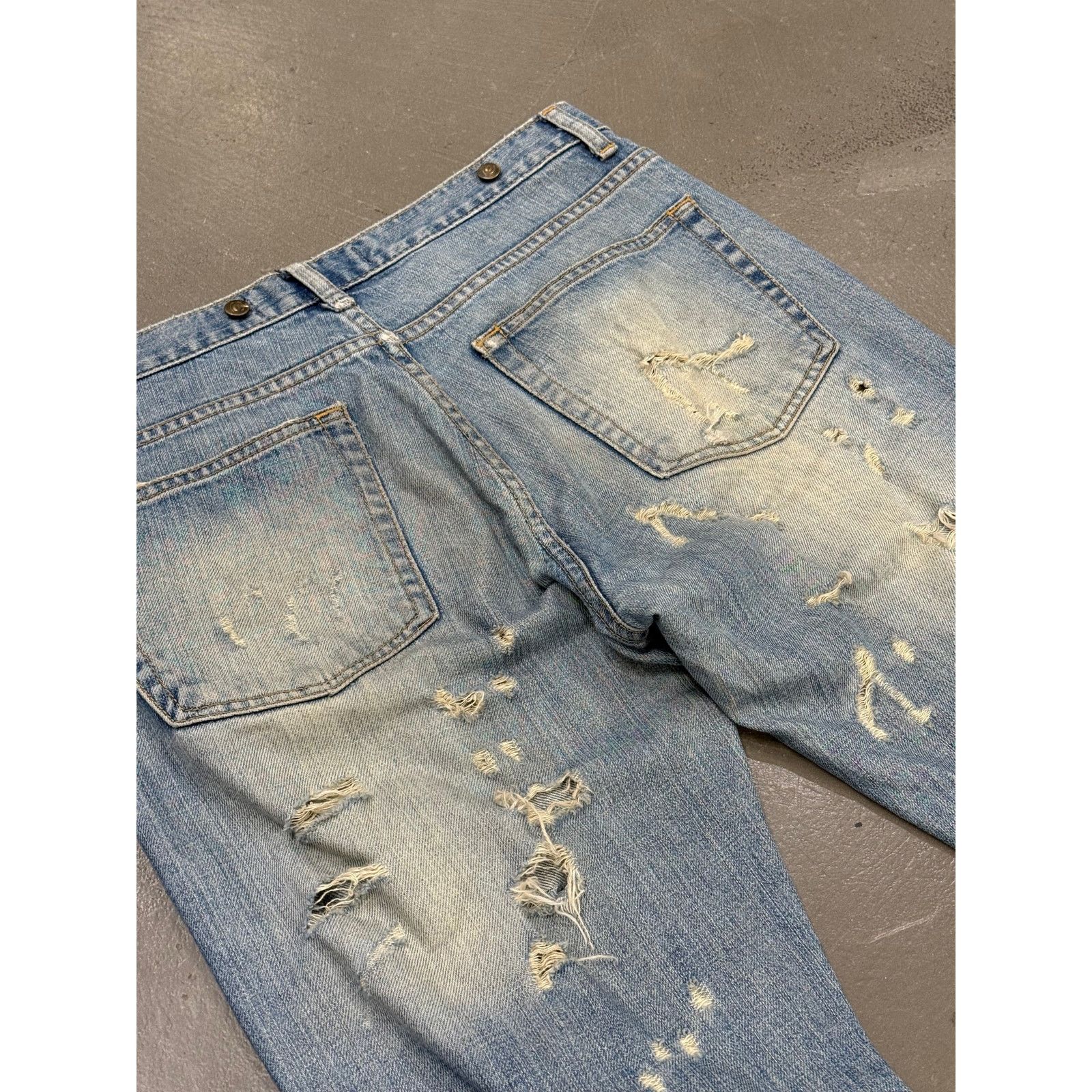 Roberto Cavalli 2000s Cavalli distressed studded jeans Size US 30 / EU 46 - 5 Thumbnail