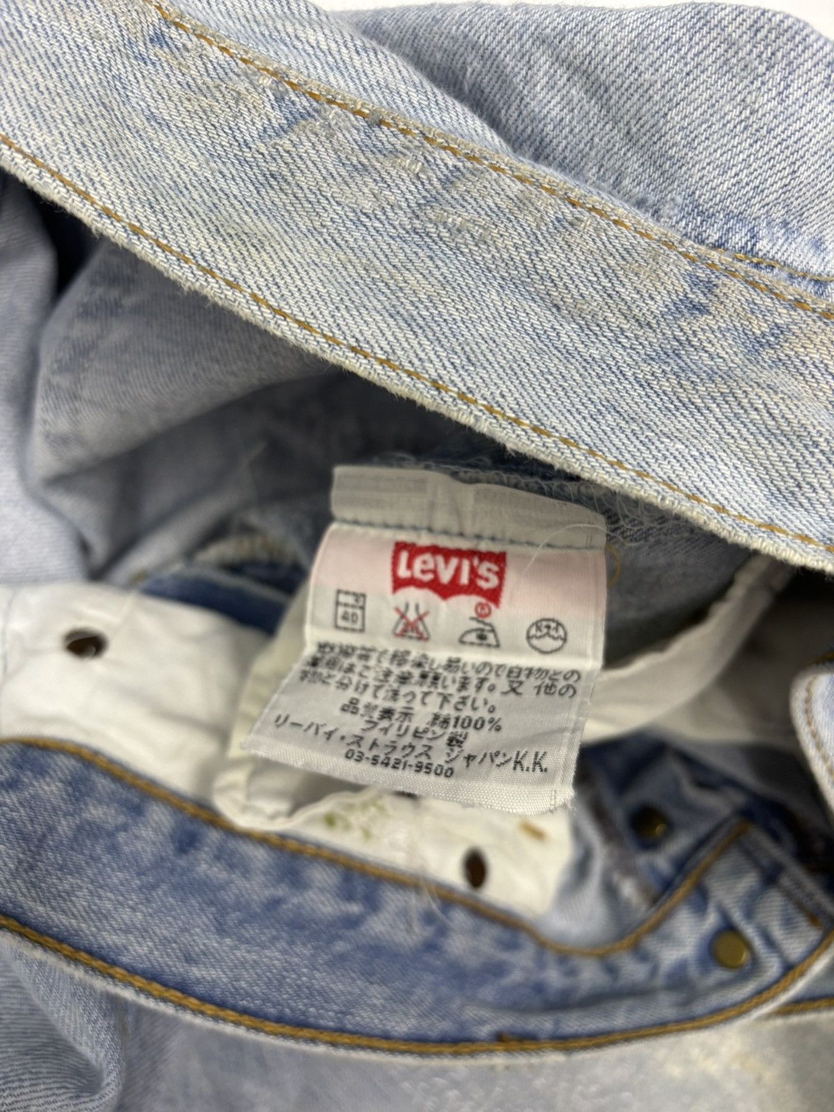 Kapital 🔥VINTAGE LEVIS 501 STITCH EMBROIDERY BLUE WASH JEANS Size US 31 - 12 Thumbnail