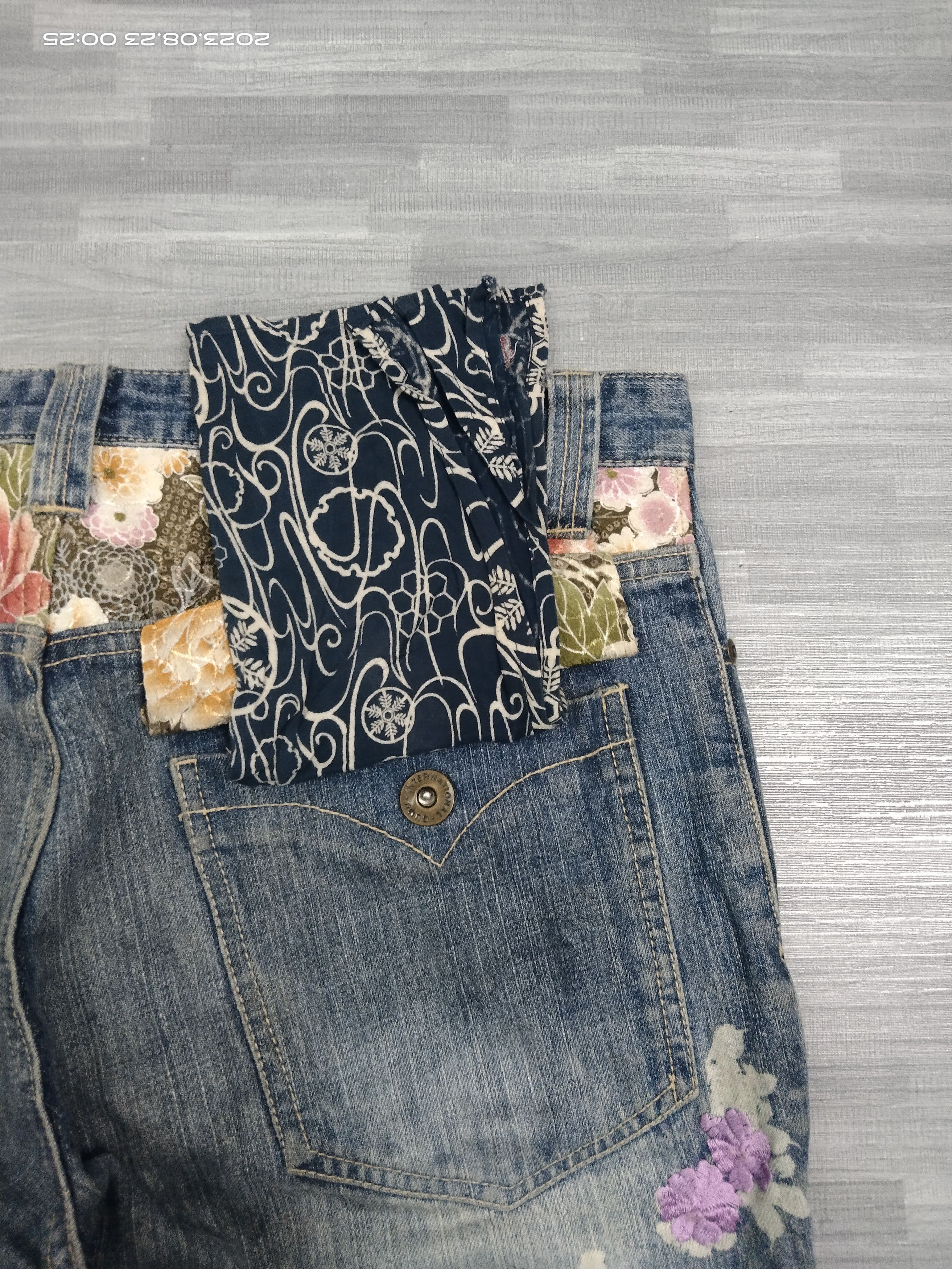Art Comes First SICK ART HANDMADE GUMU DENIM PANTS Size US 33 - 5 Thumbnail