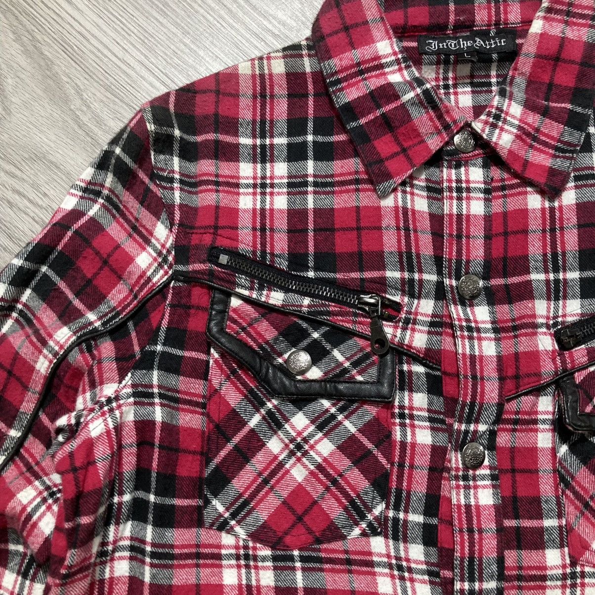 In The Attic 2000s In The Attic Plaid Flanel Button Shirt Punk Lgb Style Size US M / EU 48-50 / 2 - 6 Thumbnail