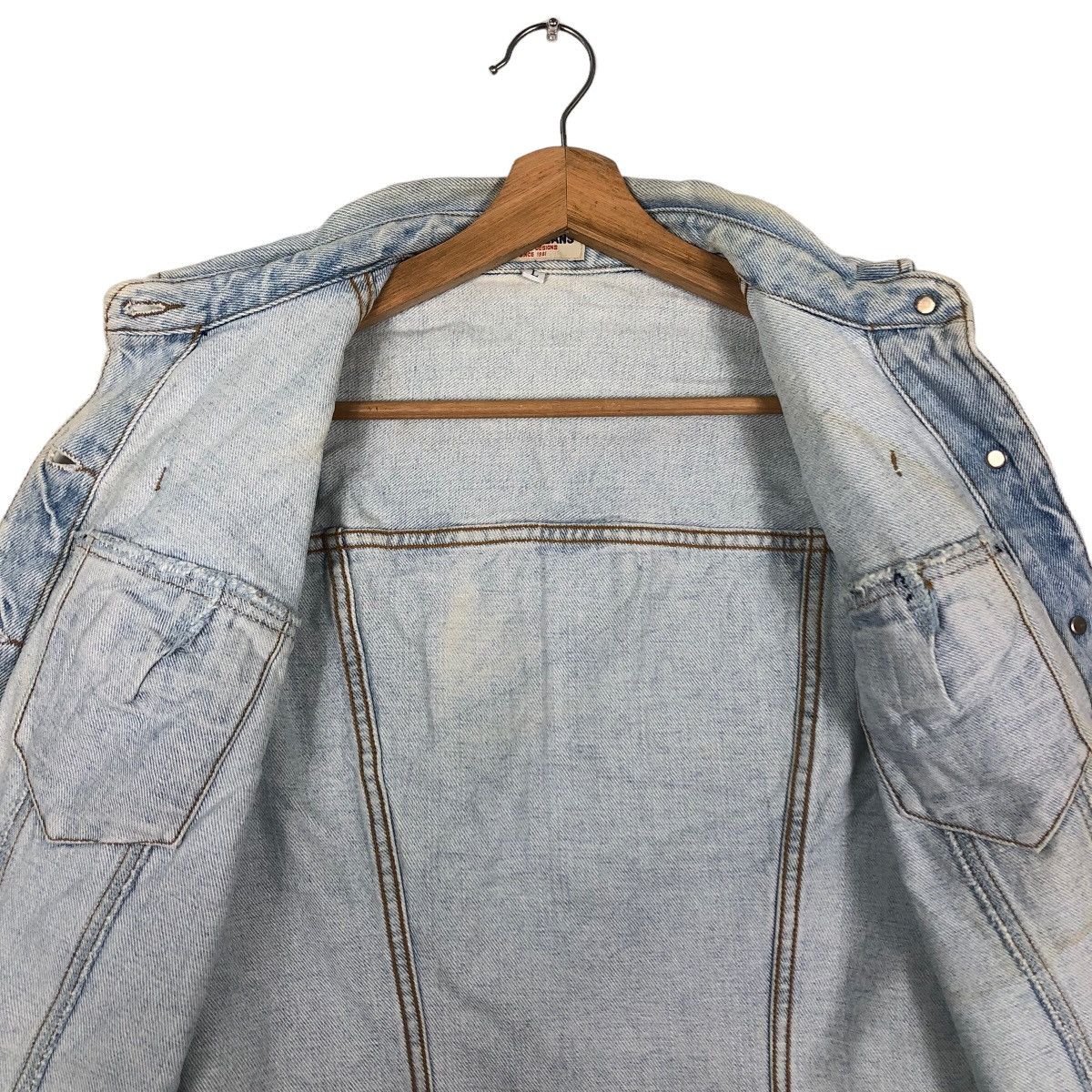 Guess 🔥90’s Cropped Biker Trucker Denim Jacket Guess USA AcidWash Size US L / EU 52-54 / 3 - 11 Thumbnail