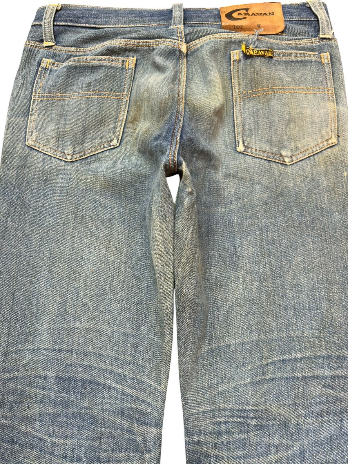 go slow caravan Vintage Caravan Flare Bell Bottom Mudwash Denim Size US 31 - 5 Thumbnail