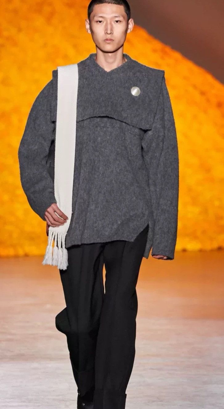 Jil Sander JIL SANDER AW20 fashion show layered collar wool top shirt Size US M / EU 48-50 / 2 - 8 Thumbnail
