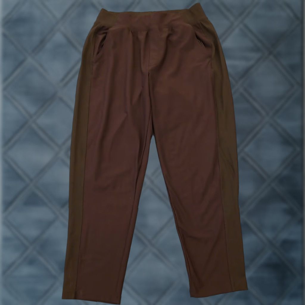 Old Navy Old Navy Powersoft Ankle Pants Womens Large Brown Pull On Pockets 30x26 Size 36" / US 14 / IT 50 - 1 Thumbnail