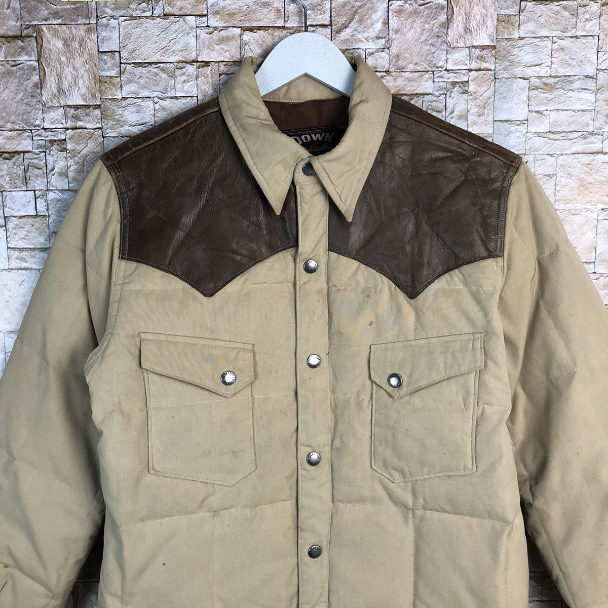 Sugar Cane DL Sugar Cane Quilt Hybrid Western Down Jacket Shirt #A284 Size US M / EU 48-50 / 2 - 5 Thumbnail