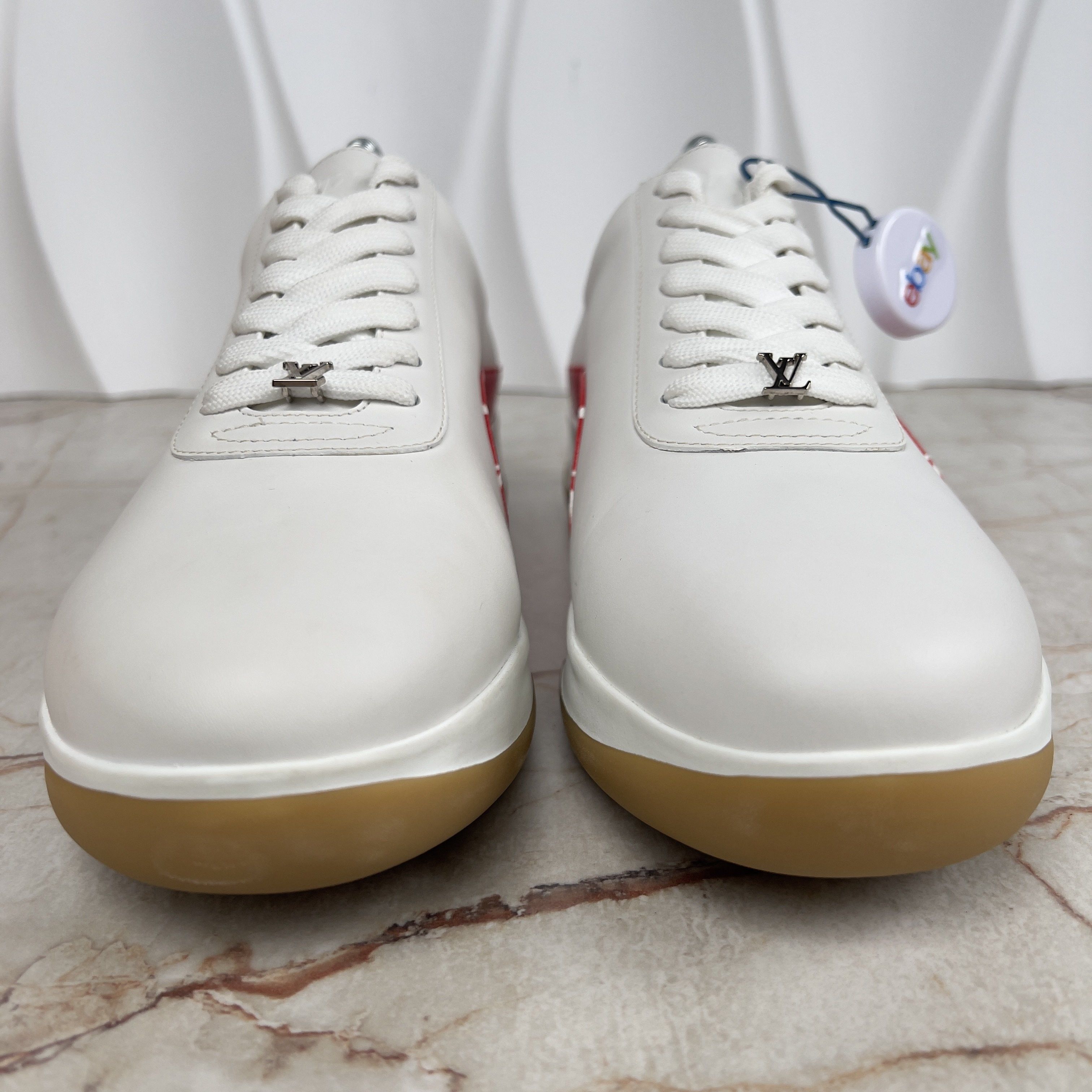 Louis Vuitton Louis Vuitton x Supreme Sneakers Monograms White Leather Size US 8.5 / EU 41-42 - 3 Thumbnail