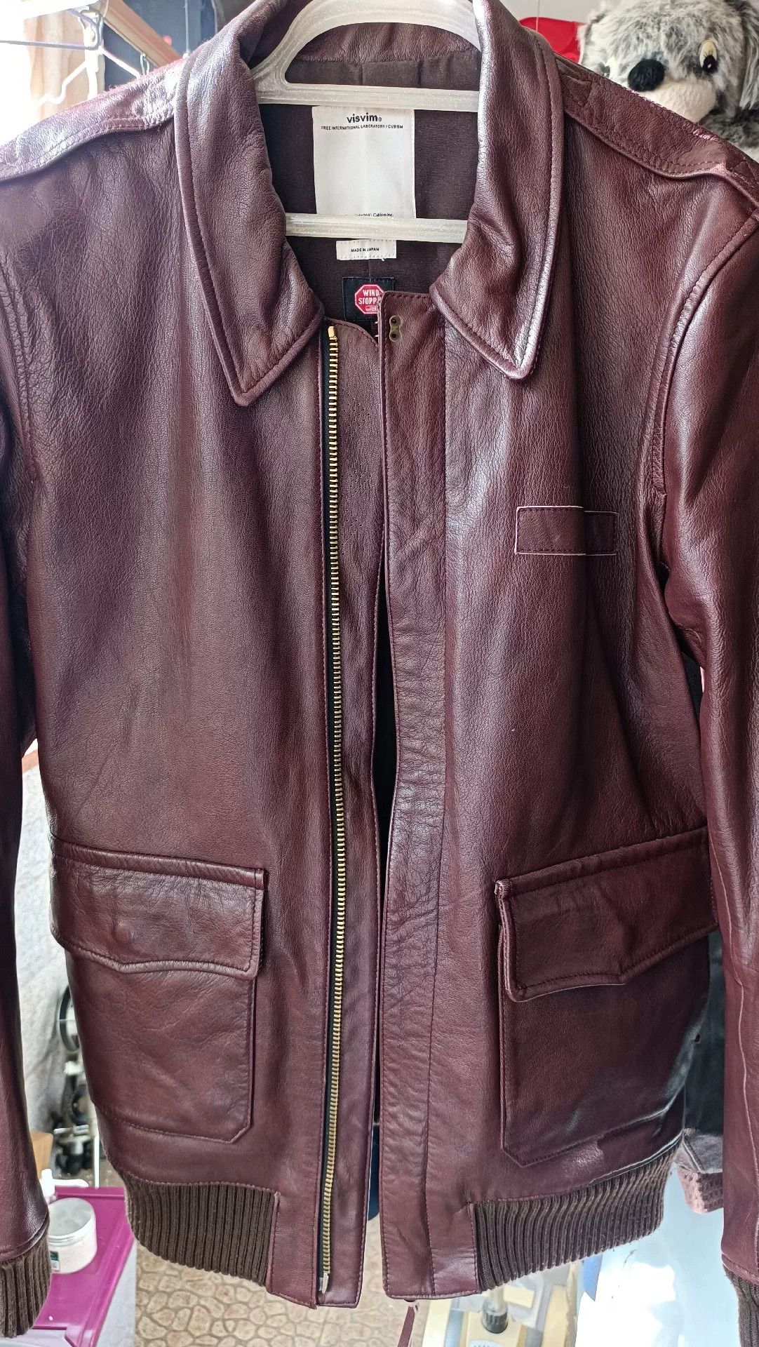 Visvim VISVIM Burgundy A2 Pilot Leather Jacket M Size US M / EU 48-50 / 2 - 1 Thumbnail