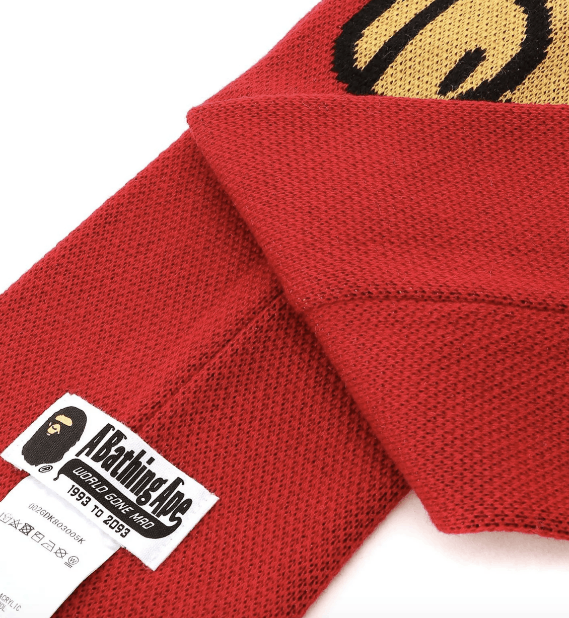 Bape Bape APE BANANA MILO WOOL MIX KNIT SCARF Size ONE SIZE - 3 Thumbnail