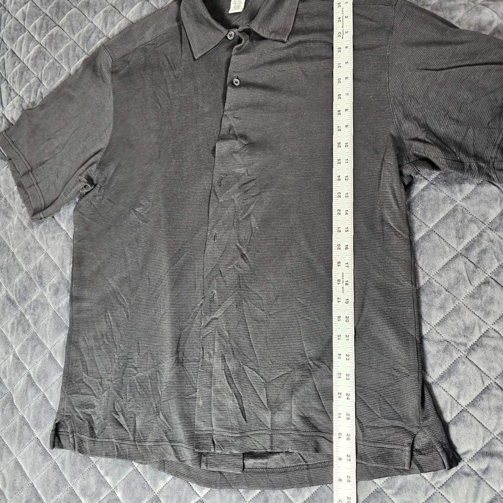 Vintage Anthology Shirt Mens L Silk Blend Black Button Up Collared Short Sleeve Size US L / EU 52-54 / 3 - 3 Thumbnail