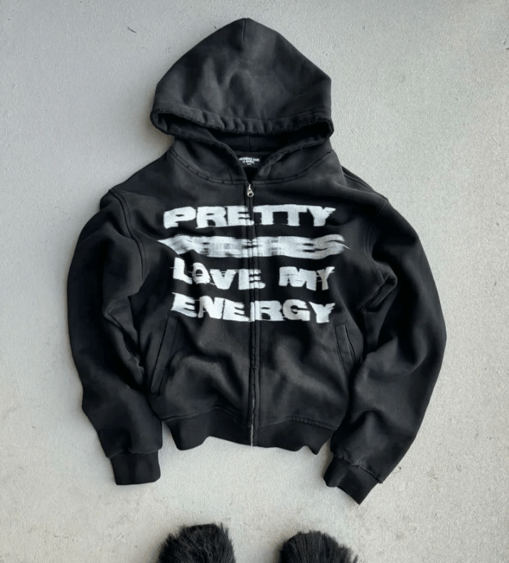 zipper hoodie Hip Hop casual