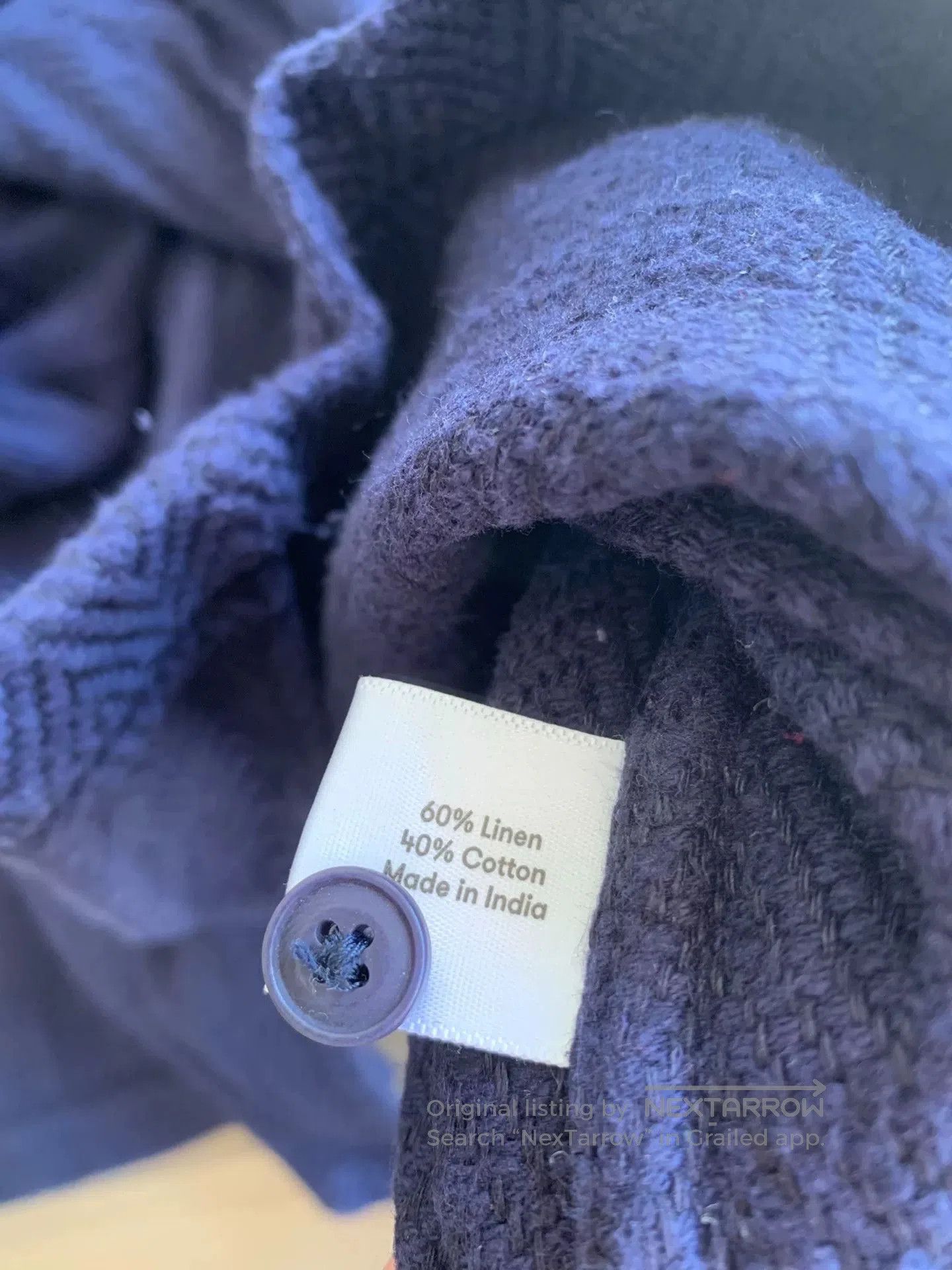 3sixteen men's handmade blue dye casual shirt. Size US XXL / EU 58 / 5 - 5 Thumbnail