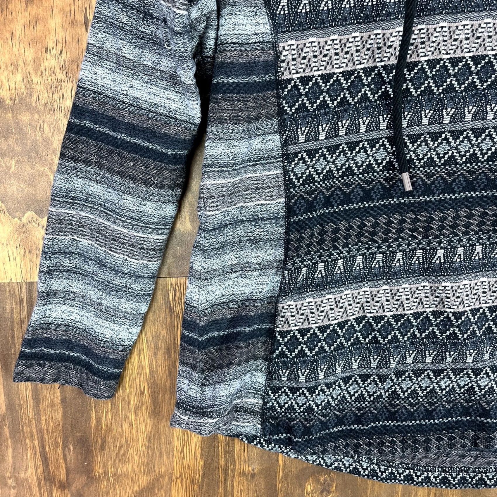 Vintage Woolrich Womens Sweater Gray Tribal Cowl Neck Pullover Medium Size M / US 6-8 / IT 42-44 - 3 Thumbnail