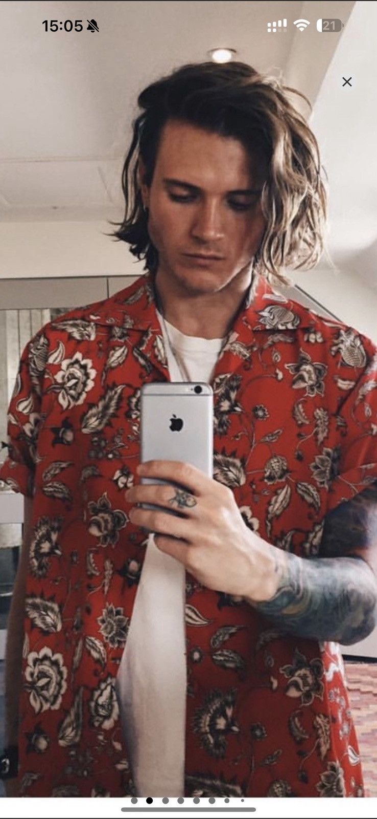 Gucci Gucci SS17 Red Silk Floral Shirt Sz.48 Size US M / EU 48-50 / 2 - 1 Thumbnail