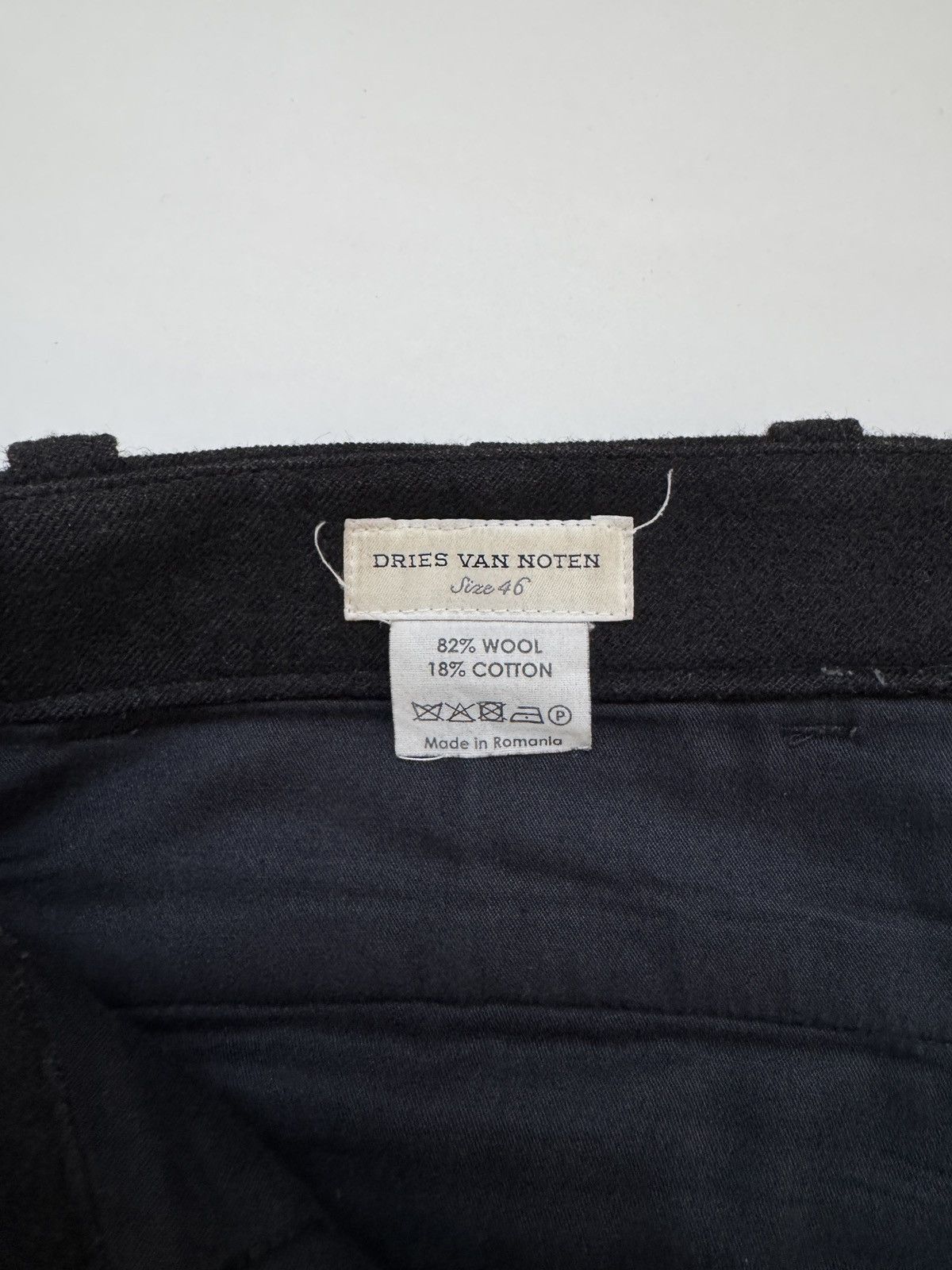 Dries Van Noten FW14 Motor Trousers in Black Wool Size US 30 / EU 46 - 8 Thumbnail