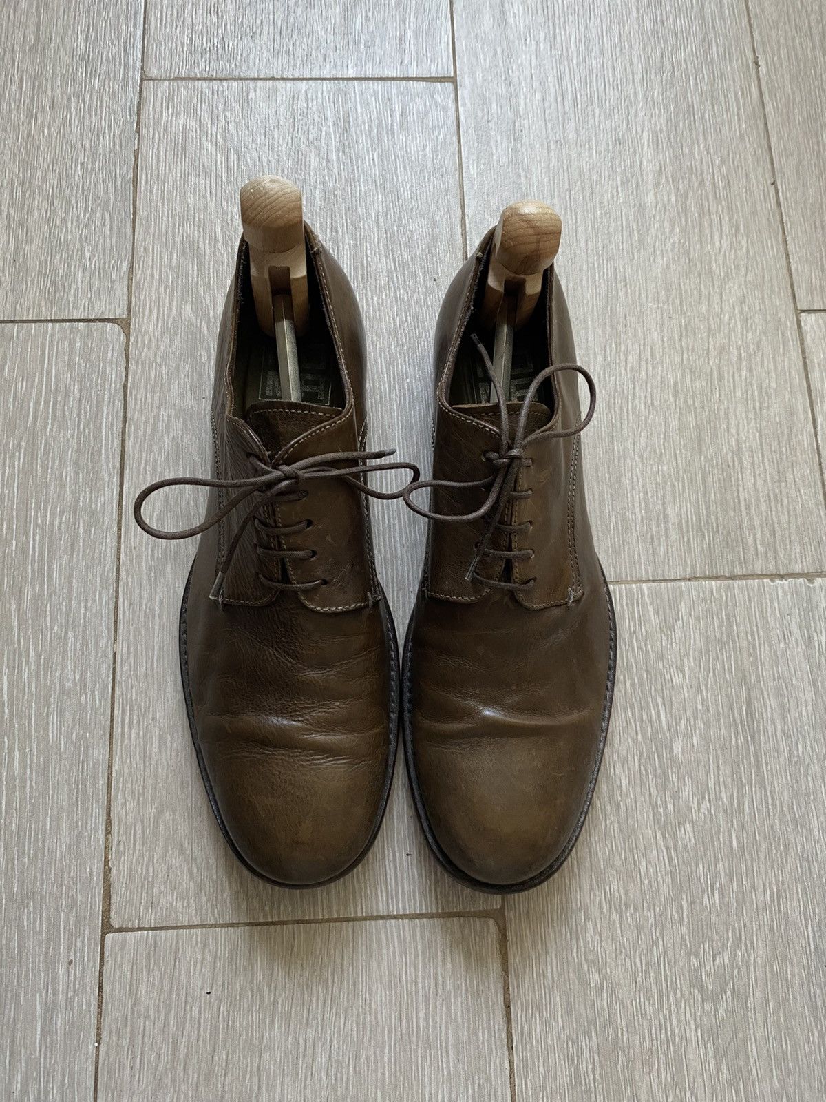 MoMA VINTAGE MOMA AVANT GARDE LEATHER HANDMADE SHOES Size US 11.5 / EU 44-45 - 2 Thumbnail
