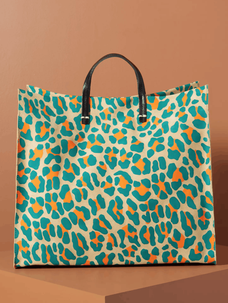 Clare V. Clare V. Simple Cheetah Animal Leopard Tote Bag Neon Cat Size ONE SIZE - 12 Thumbnail