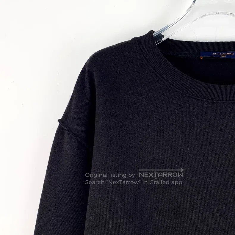 Louis Vuitton Louis Vuitton Black Instruction Cotton Crew Neck Long Slee Size US M / EU 48-50 / 2 - 3 Thumbnail