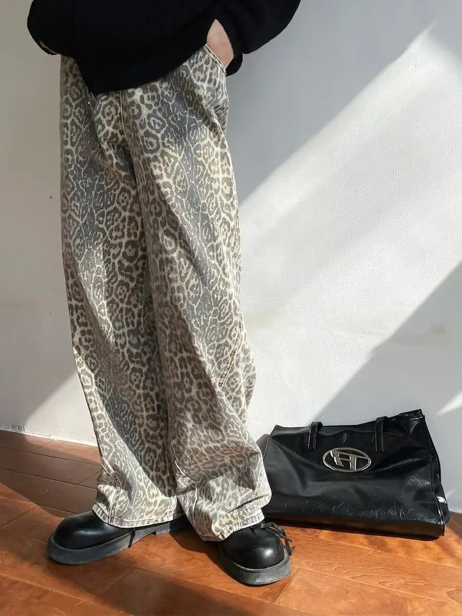 Japanese Brand × Jean Leopard Baggy Pants Size US 34 / EU 50 - 4 Thumbnail