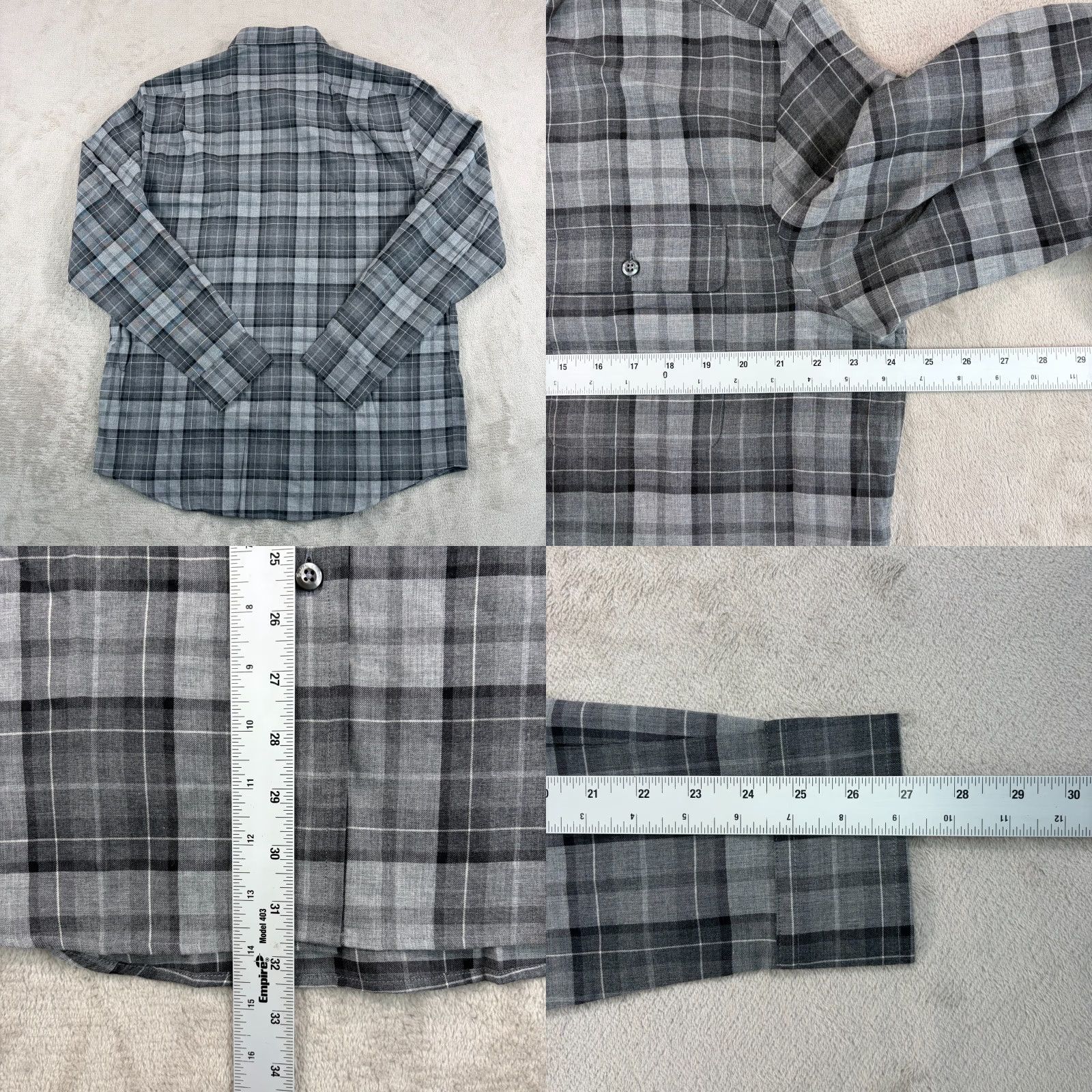Ralph Lauren Purple Label Ralph Lauren Purple Label Plaid Twill Shirt Men XL Grey Long Sleeve NWT Button-Up Pocketed Collared Size US XL / EU 56 / 4 - 8 Thumbnail