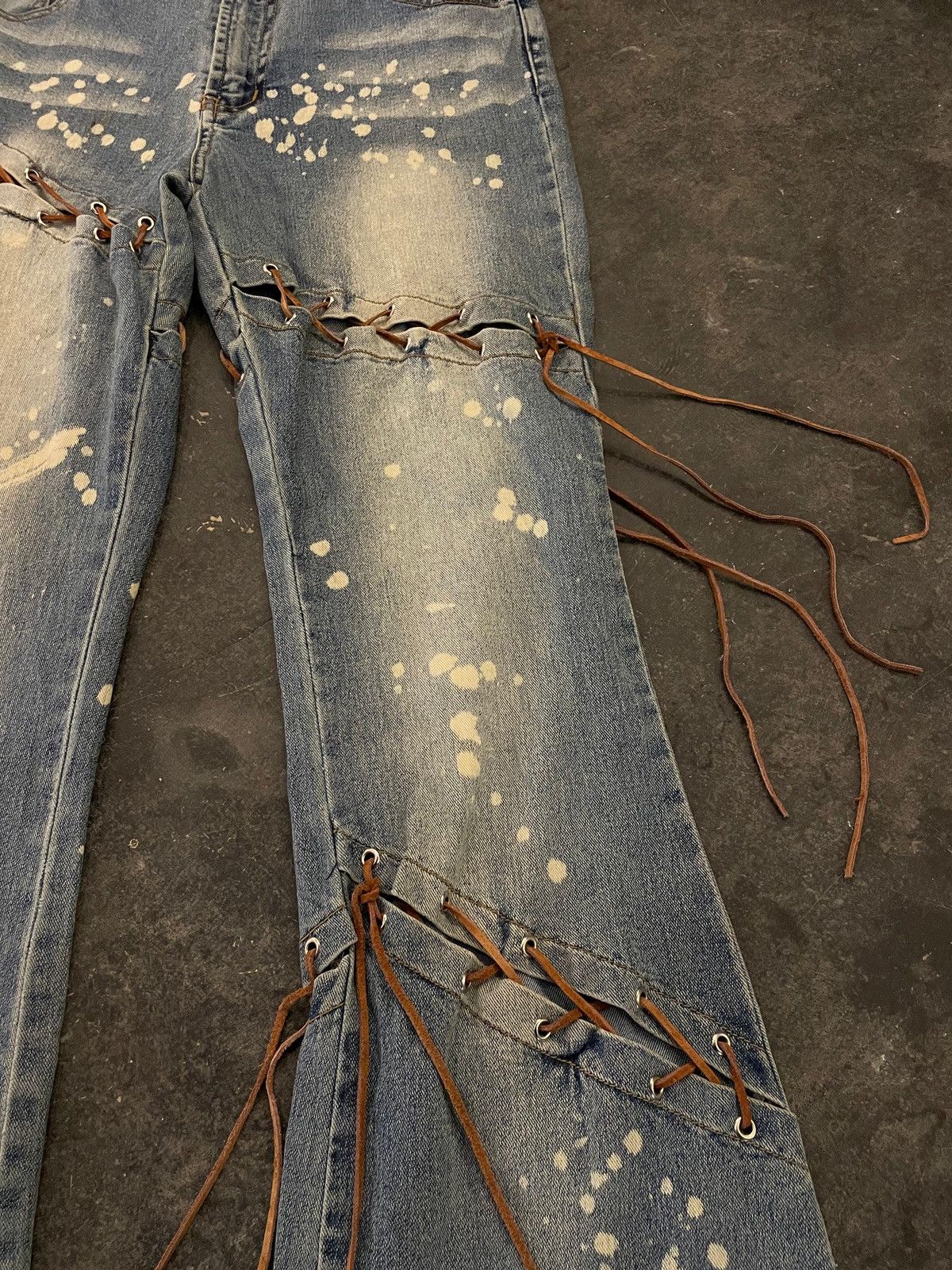 Hysteric Glamour Y2k Winkwink laced ifsixwasnine flare jeans Size 29" - 7 Thumbnail