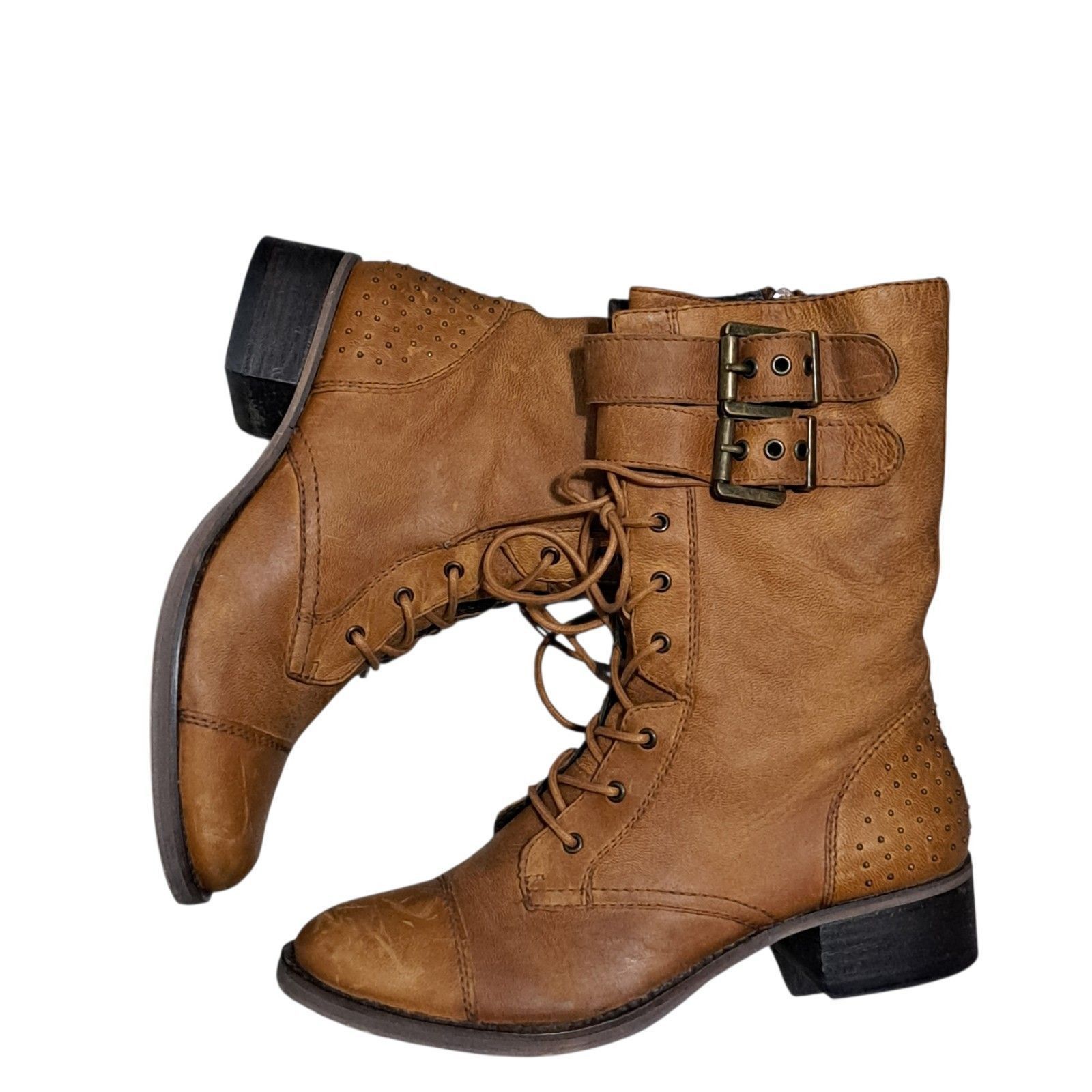 Steve Madden Steve Madden Lace Up Retro Buckle Military Combat Mid Calf B Size US 9 / IT 39 - 2 Thumbnail