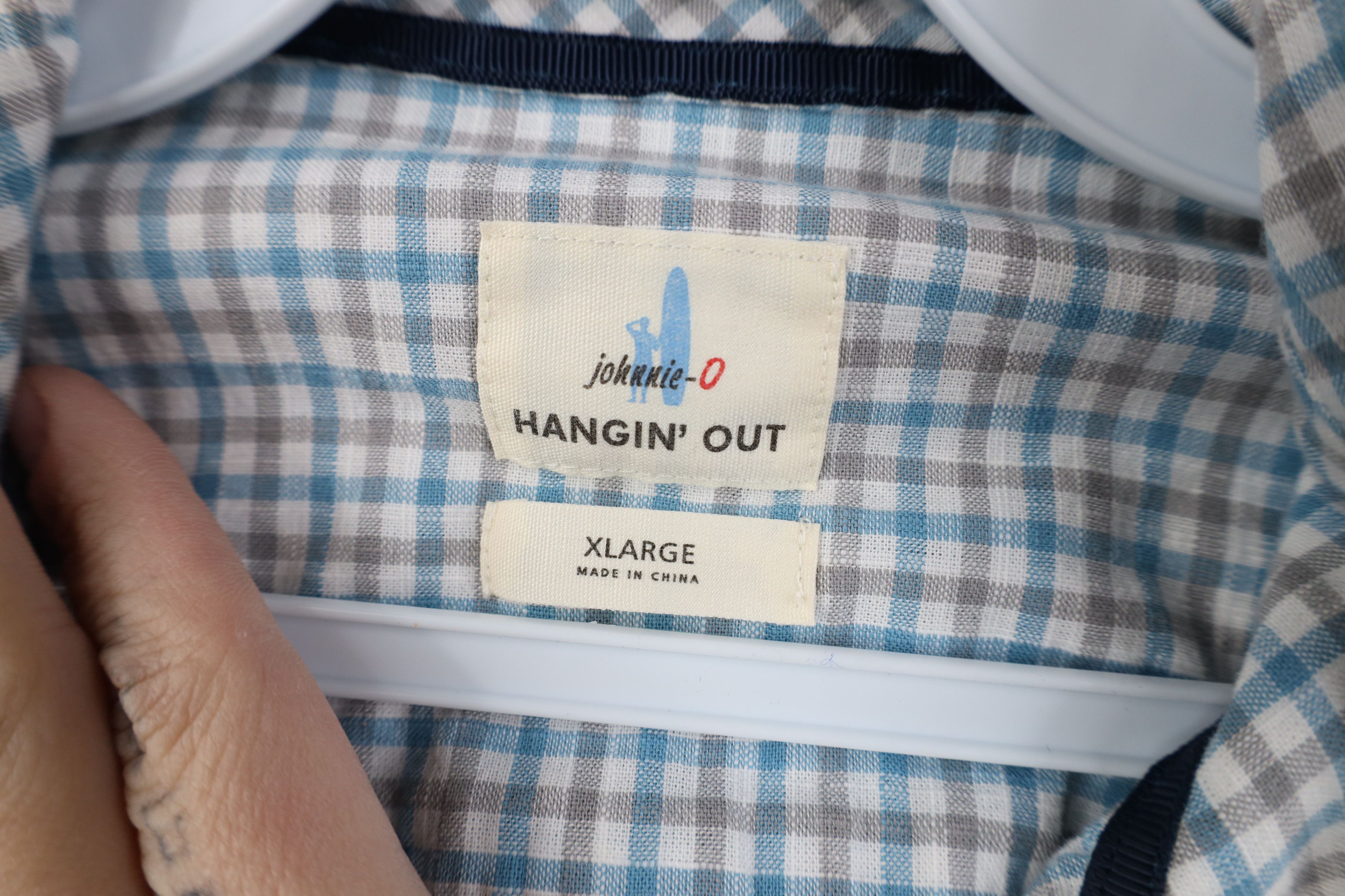 johnnie-O Johnnie O Hangin Out Weave Collared Button Down Shirt Plaid Size US XL / EU 56 / 4 - 7 Thumbnail