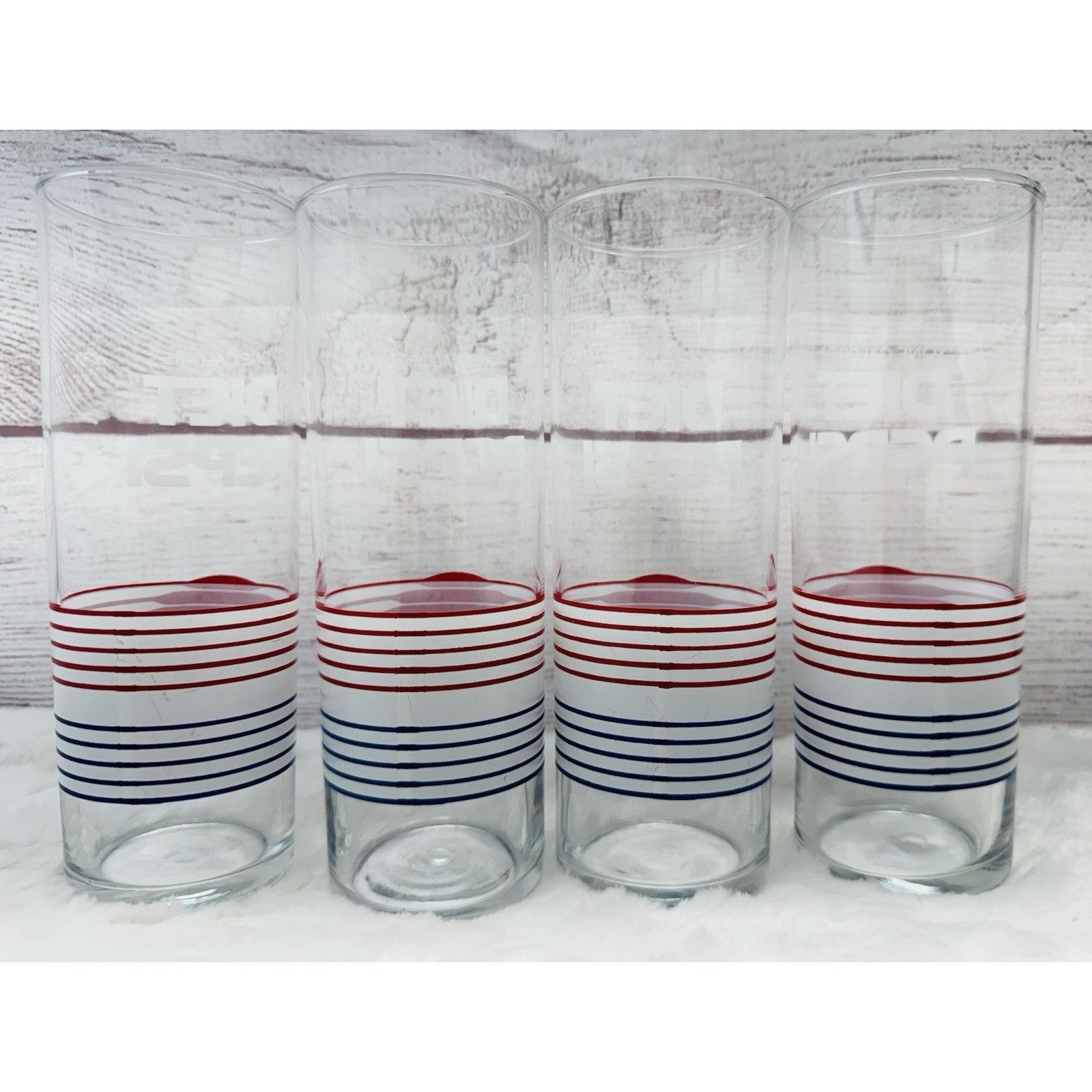 Pepsi Vintage DIET PEPSI One Calorie Logo Tall 7" Glass Tumbler 14 Size ONE SIZE - 6 Thumbnail