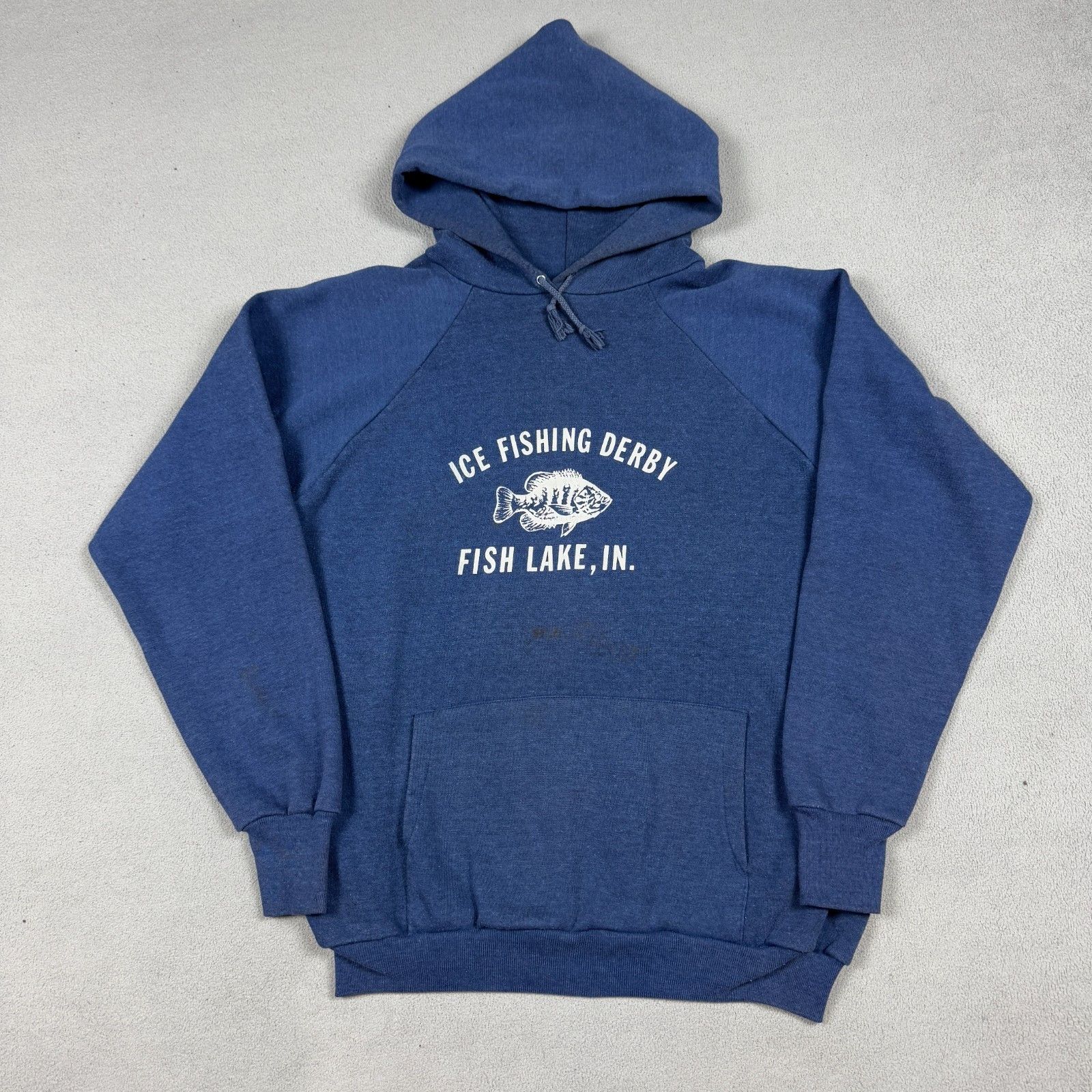 Vintage Vintage 80s Ice Fishing Derby Rare Graphic Hoodie L Size US L / EU 52-54 / 3 - 7 Thumbnail