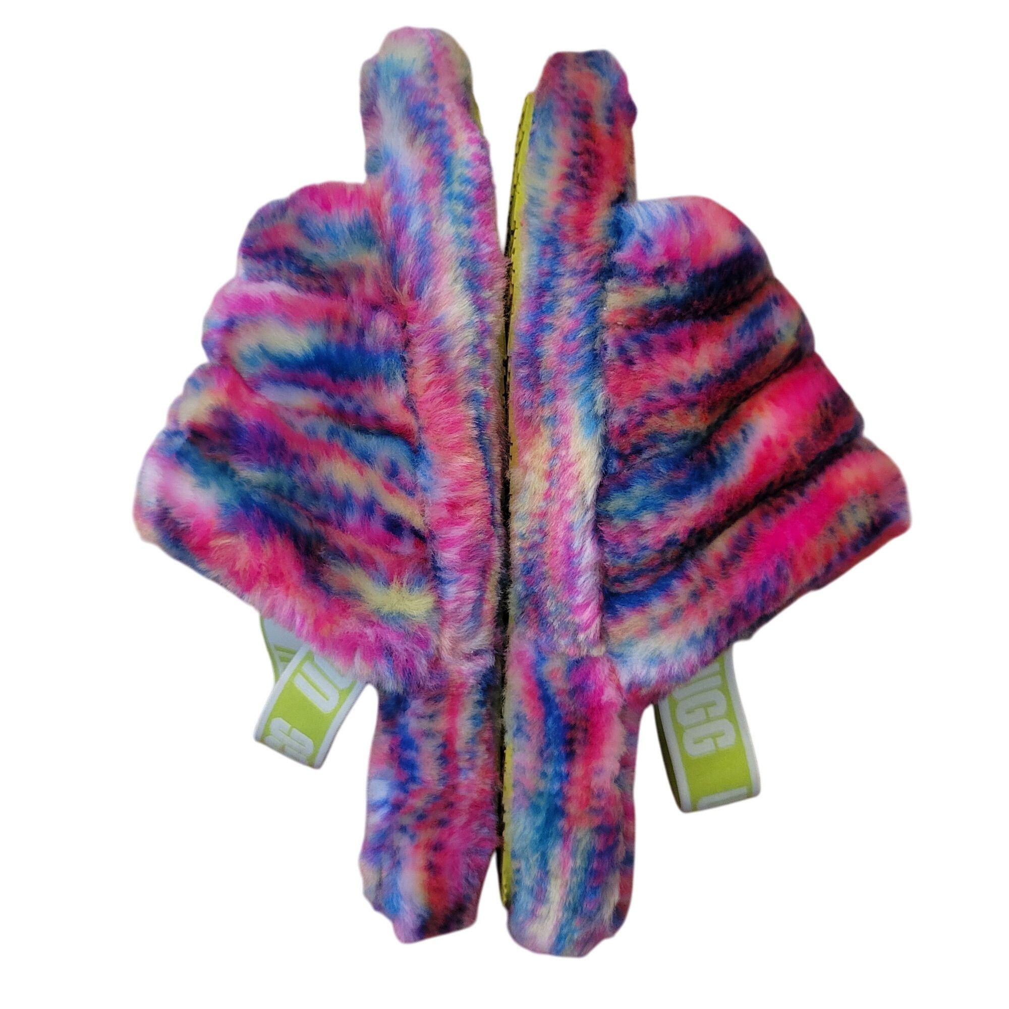 Ugg UGG Fluff Yeah Slide Slippers 6 Furry Cozy Strap Rainbow Pix Size US 6 / IT 36 - 5 Thumbnail