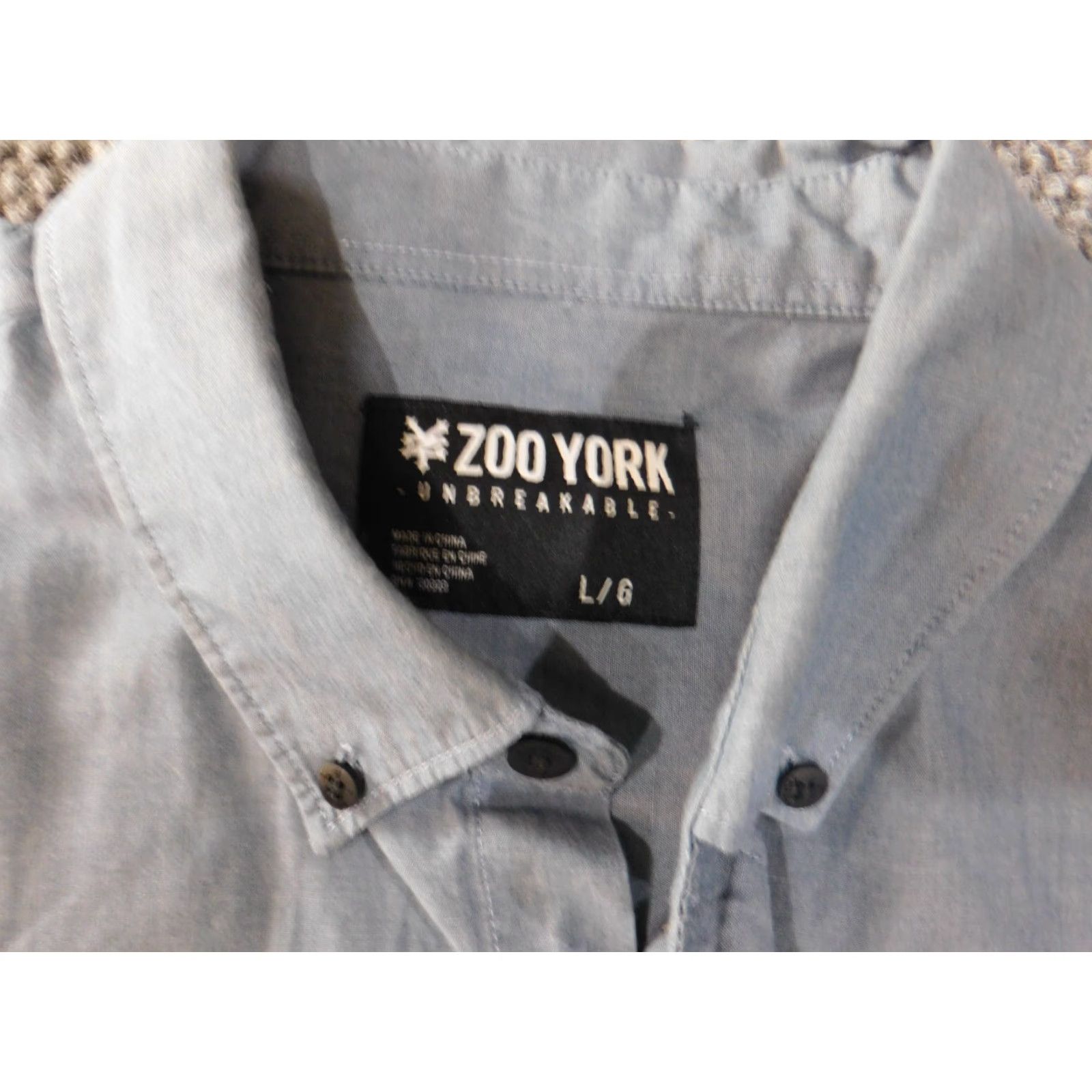 Zoo York Zoo York Shirt Large Blue Mens Button-Up Pocket Logo Classic - Relaxed Fit - Regular Size Size US L / EU 52-54 / 3 - 6 Thumbnail