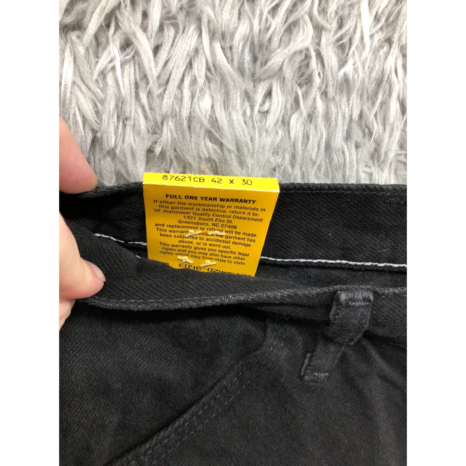 Denime Rustler Jeans 42x30 Mens Mid Rise Straight Leg Dark Wash Black Denim Shirt? Size US 42 / EU 58 - 7 Thumbnail