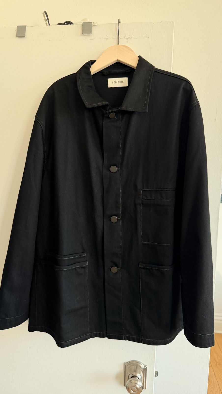 Lemaire Black Workwear Denim Jacket Size US M / EU 48-50 / 2 - 5 Thumbnail
