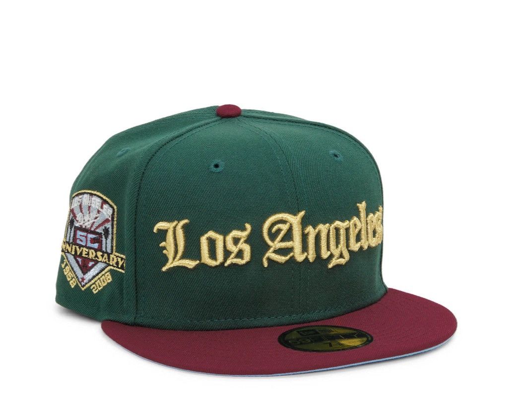 New Era LOS ANGELES DODGERS 59FIFTY FITTED 50TH ANNY SIDE PATCH SZ 7 Size ONE SIZE - 1 Thumbnail