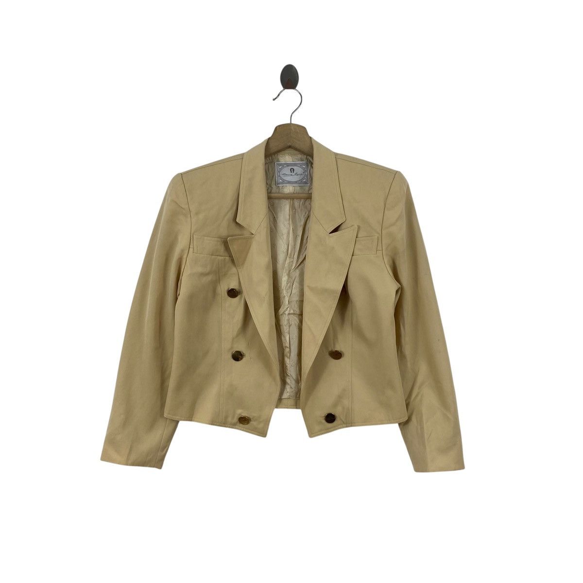 Etienne Aigner Vintage ETIENNE AIGNER Cropped Double Breasted Blazer Size S / US 4 / IT 40 - 1 Thumbnail