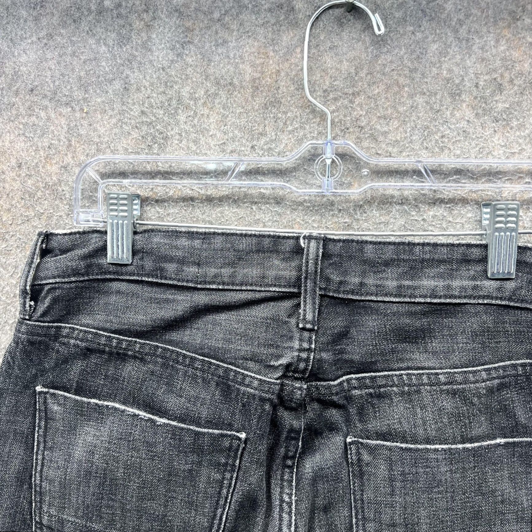Vince Vince Jeans Womens 26 Gray Charcoal Straight Distressed Raw Hem Denim Jeans Size 26" / US 2 / IT 38 - 6 Thumbnail