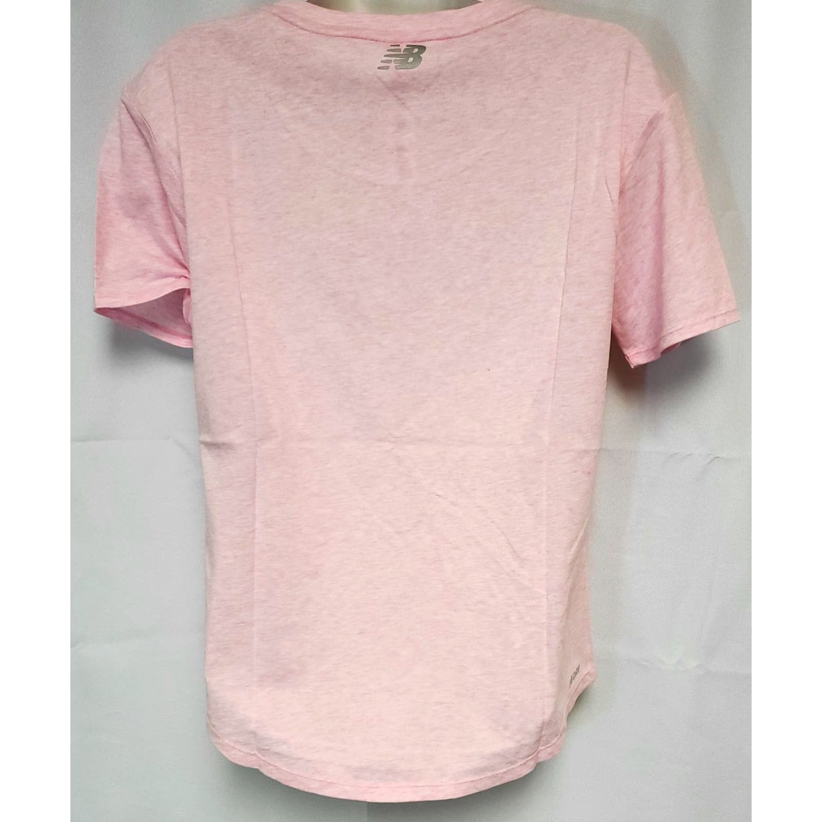 New Balance Womens New Balance Heathertech Graphic Breast Cancer Shirt PK Pink Cotton Blend Short Sleeve T-Shirt Womens S NB Dry Activewear Size S / US 4 / IT 40 - 3 Thumbnail